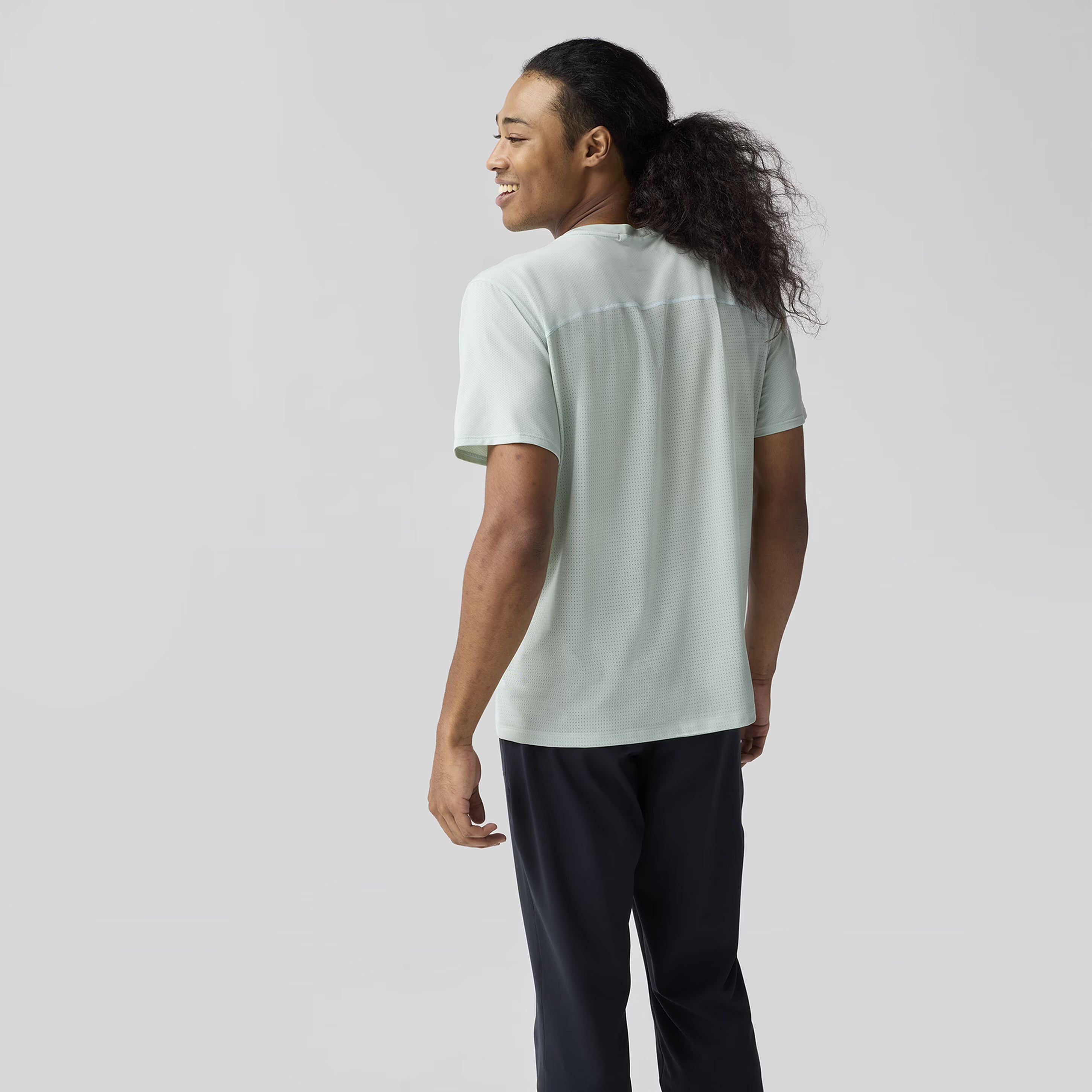 Brooks Atmosphere Short Sleeve 3.0 - Smoke/Shadow Stripe