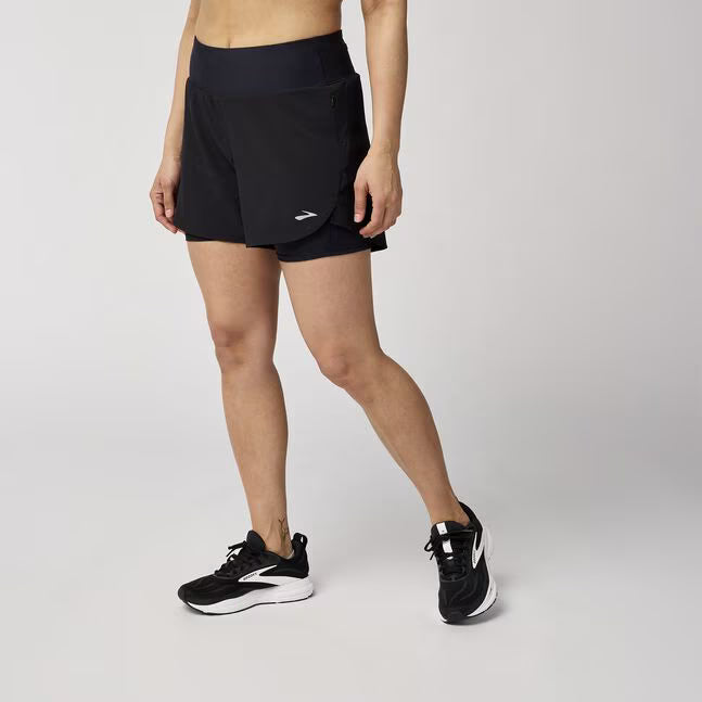 Brooks Chaser 5" 2-in-1 Short 2.0 - Black