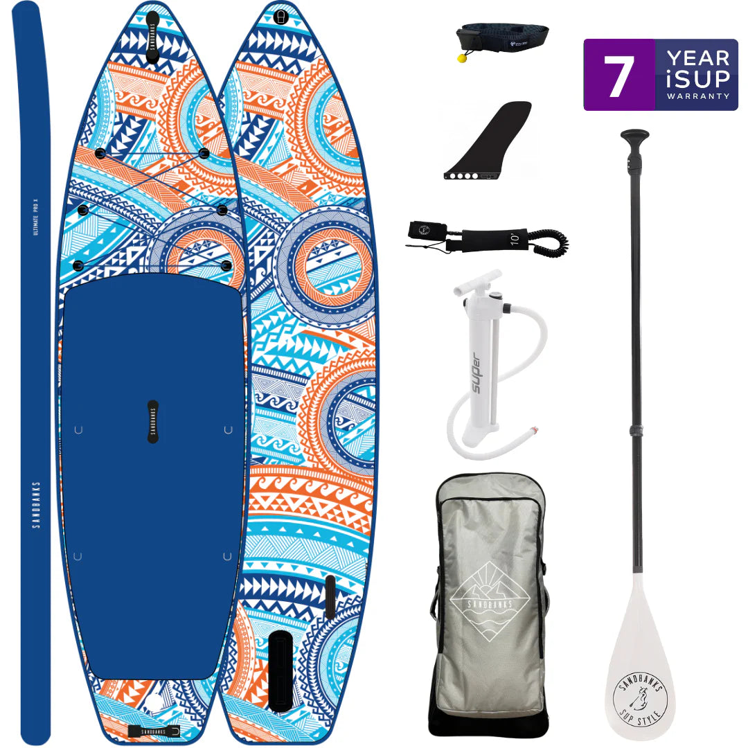 Sandbanks Style Pro-X 10'6'' x 32'' x 4.75'' iSUP paddleboard package - Maui