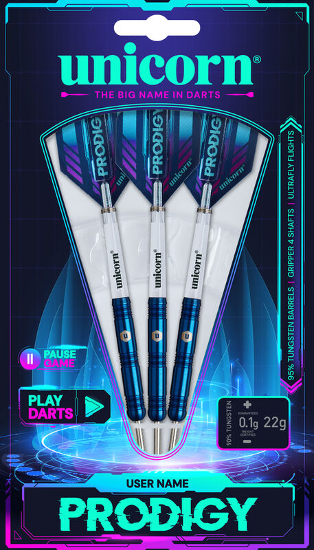 Unicorn Prodigy 01 Steel Tip Dart Set - 95% Tungsten