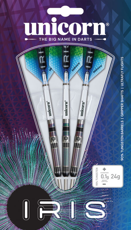 Unicorn Iris Steel Tip Dart Set - 90% Tungsten