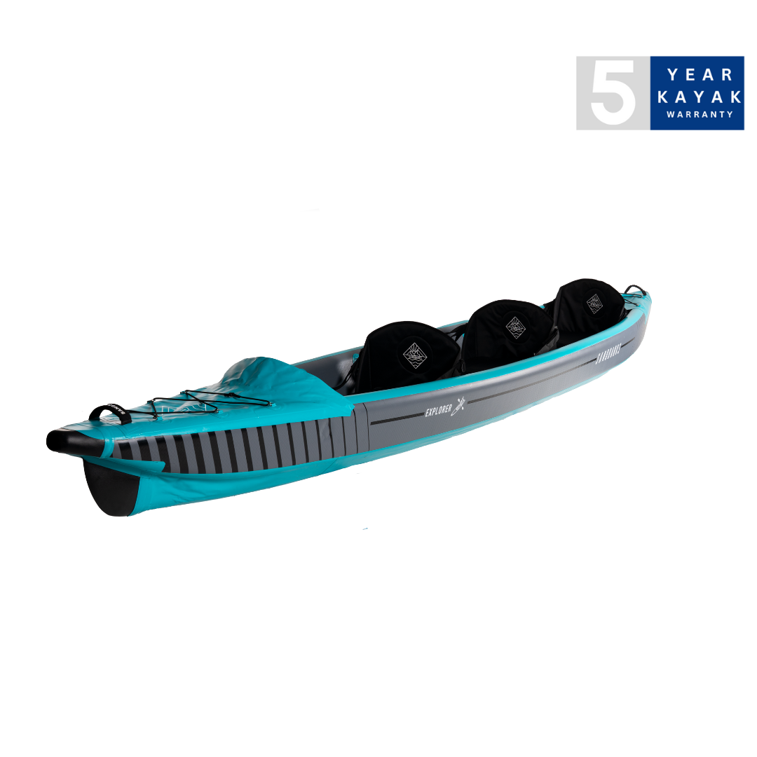 Sandbanks Style Explorer Triple Seater Inflatable Kayak - Turquoise