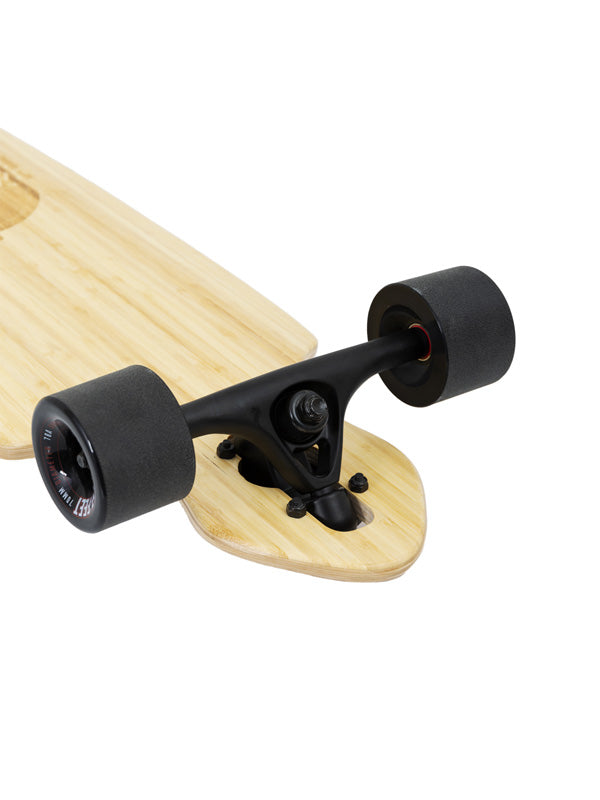 Two Bare Feet "The Duke" 41in Bamboo Series Longboard Skateboard Complete (Black Wheels)