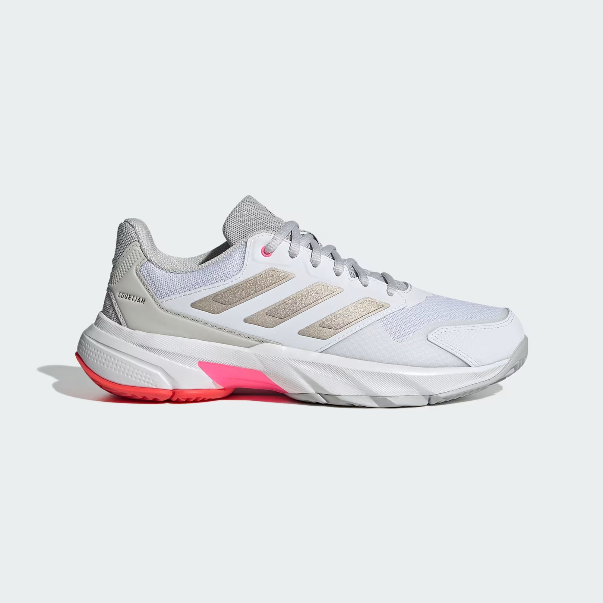 Adidas CourtJam Control 3 Womens Tennis Shoes - White/Pink