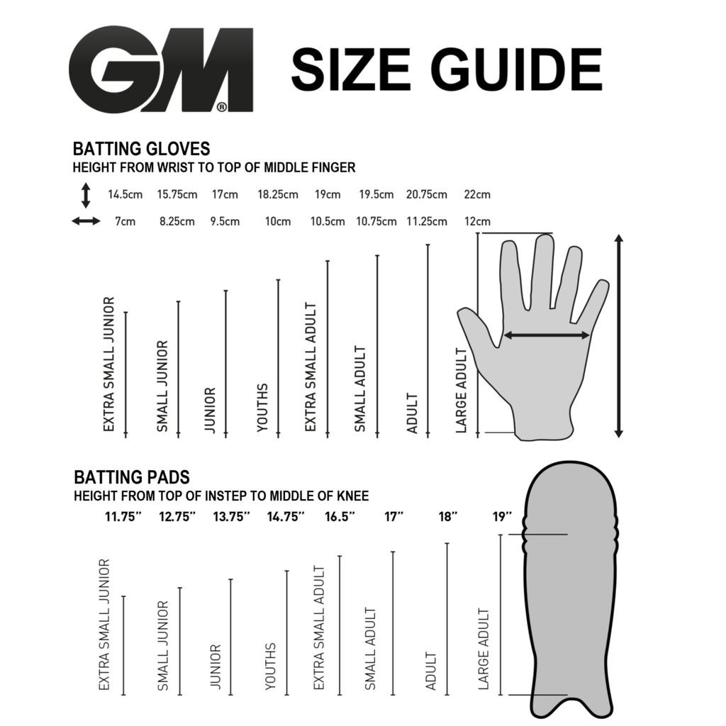 GM Mana Cricket Batting Pads - Ambidextrous