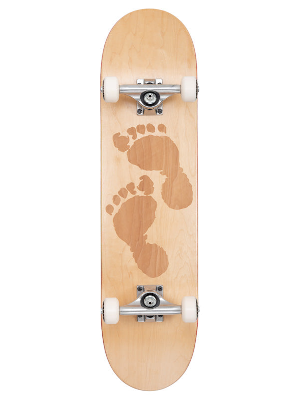 Two Bare Feet 7.75"-8.5" Laser Logo Canadian Maple Complete Skateboard