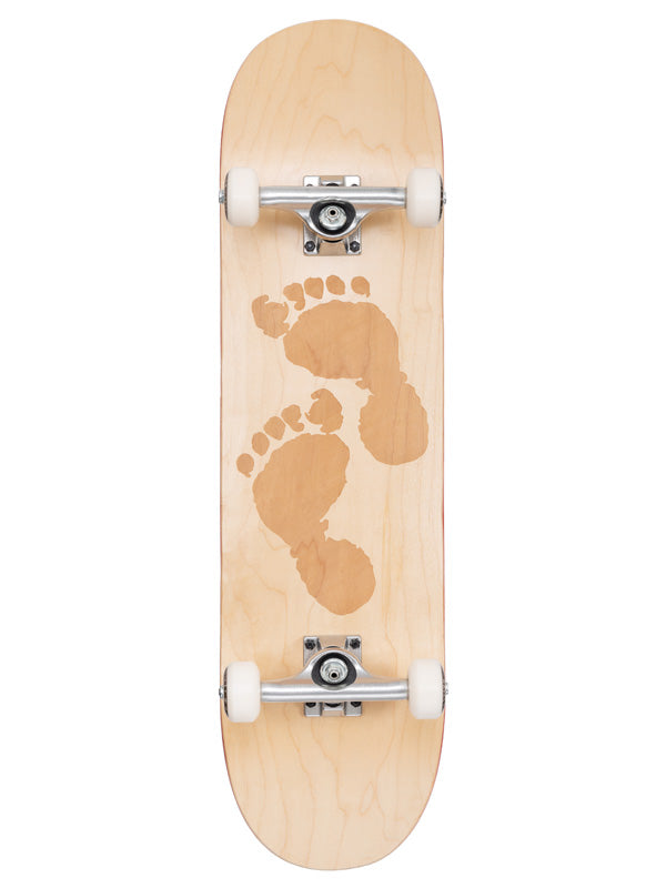 Two Bare Feet 7.75"-8.5" Laser Logo Canadian Maple Complete Skateboard