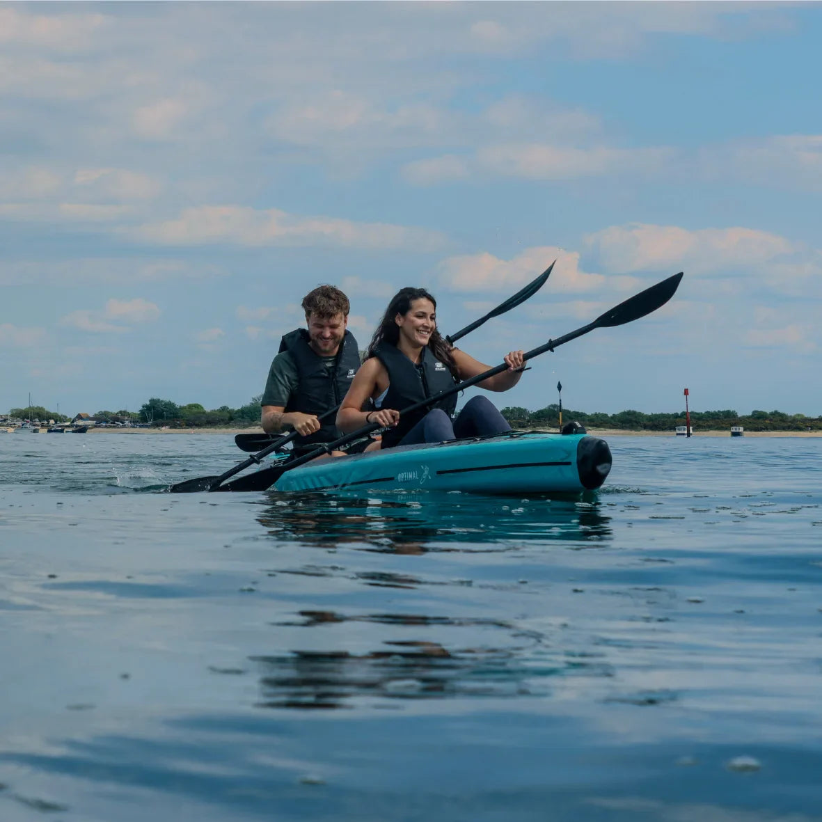 Sandbanks Style Optimal Double Seater Inflatable Kayak - Orange