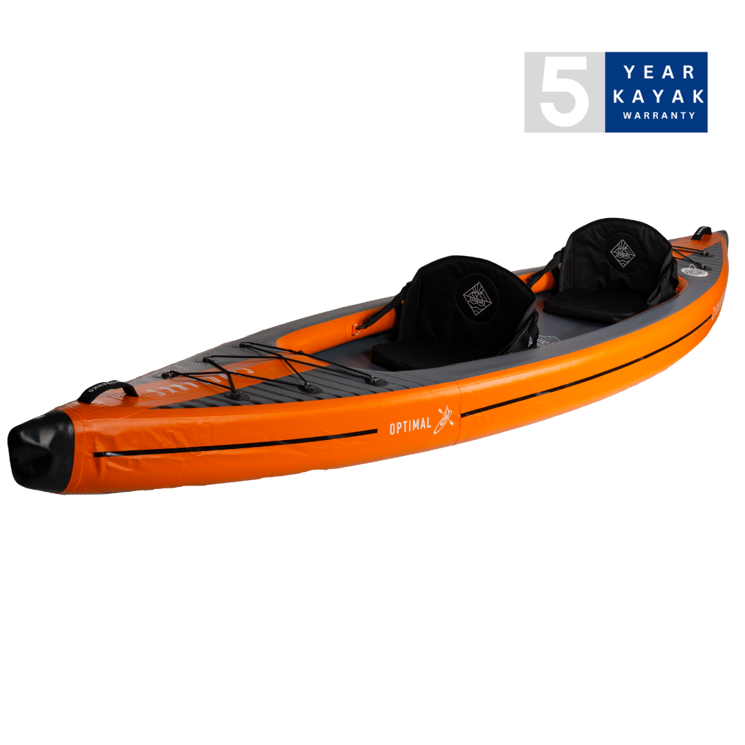 Sandbanks Style Optimal Double Seater Inflatable Kayak - Orange