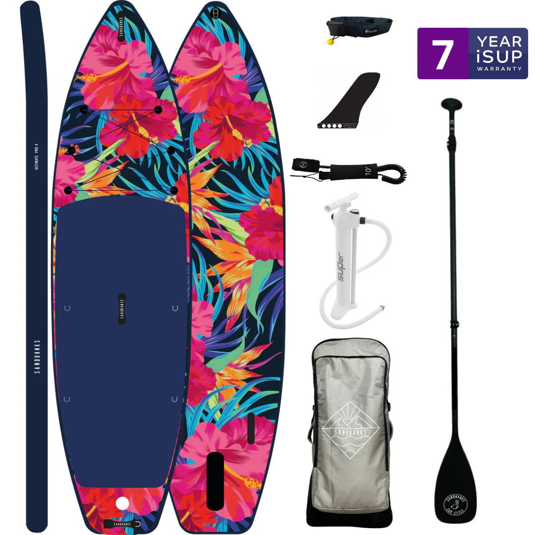 Sandbanks Style Pro-X 10'6'' x 32'' x 4.75'' iSUP paddleboard package - Hawaii