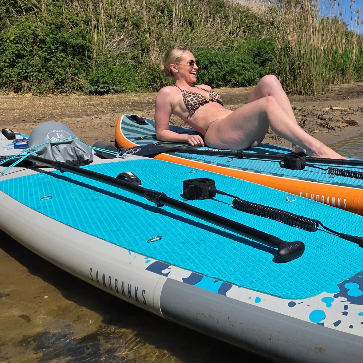 Sandbanks Style Pro-X 10'6'' x 32'' x 4.75'' iSUP Paddleboard package Turquoise