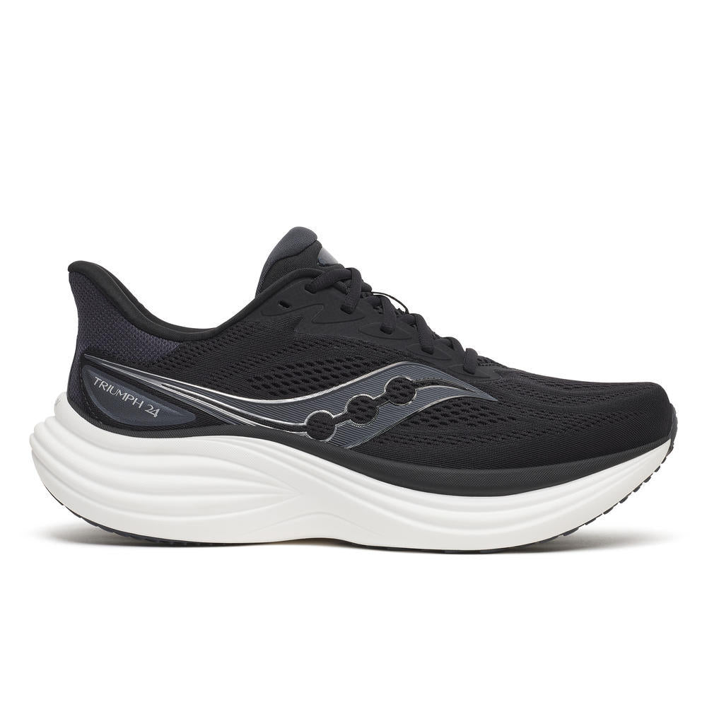 Saucony Triumph 24 Mens Running Shoes - Black/Silver