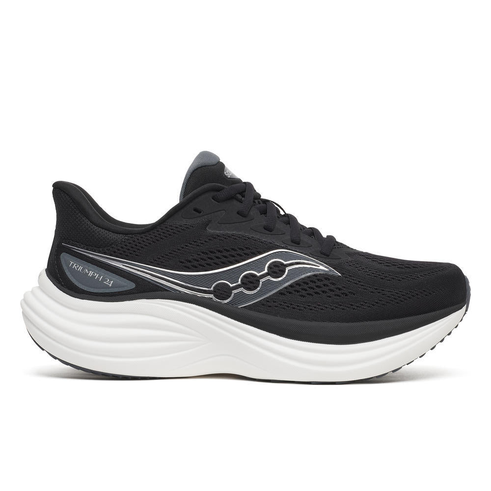 Saucony Triumph 24 Womens Running Shoes - Black/Silver