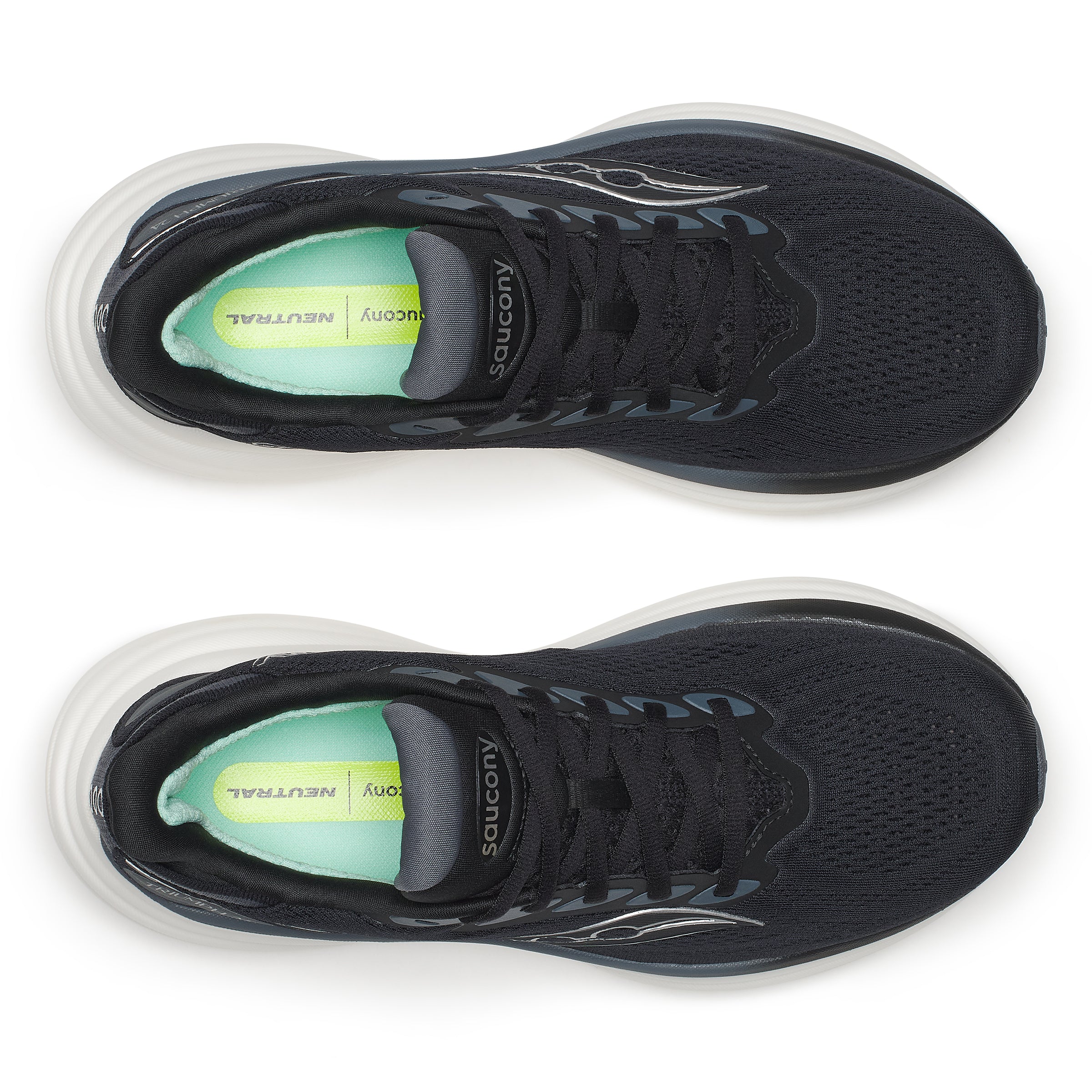 Saucony Triumph 24 Womens Running Shoes - Black/Silver