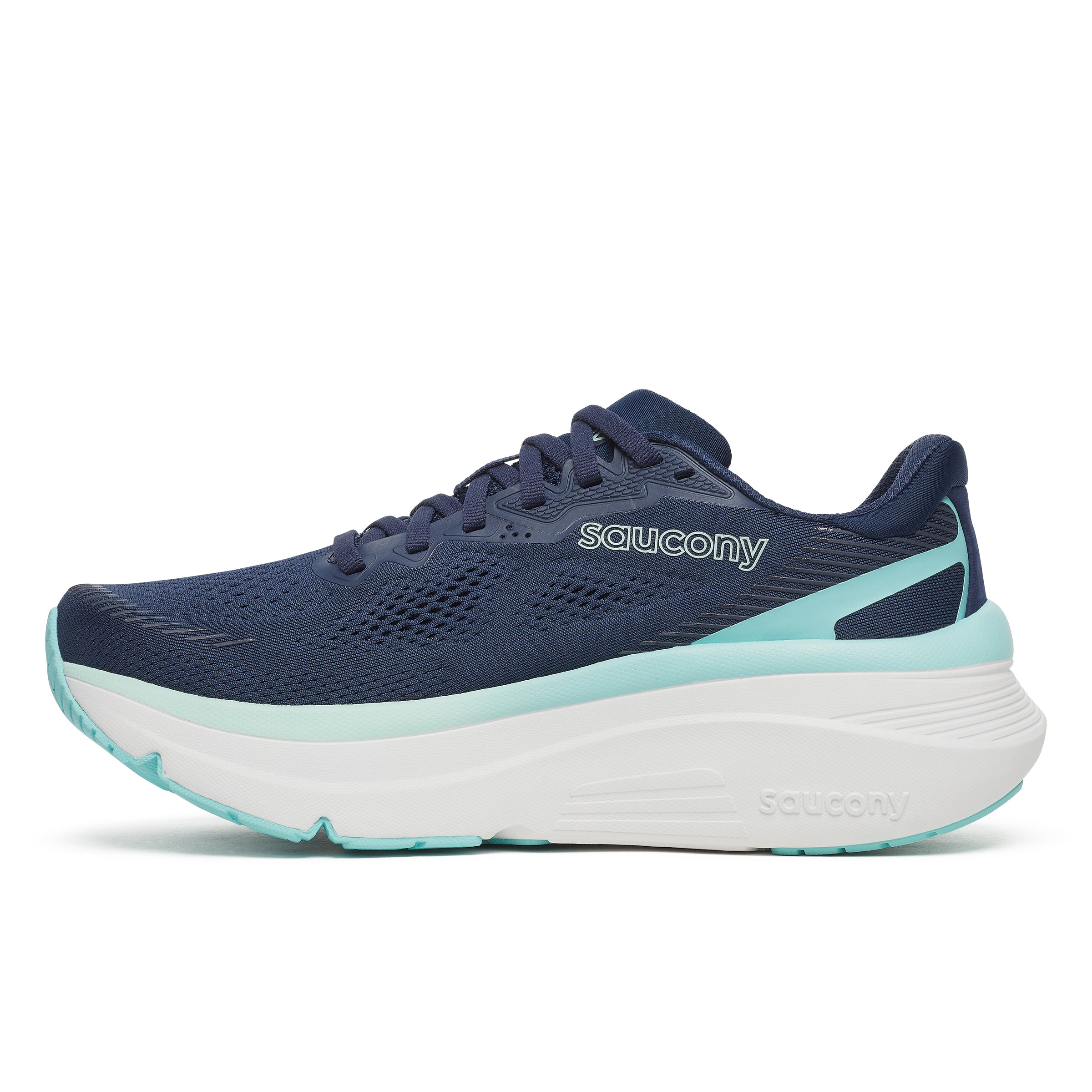 Saucony Guide 19 Womens Running Shoes - Navy/Aqua