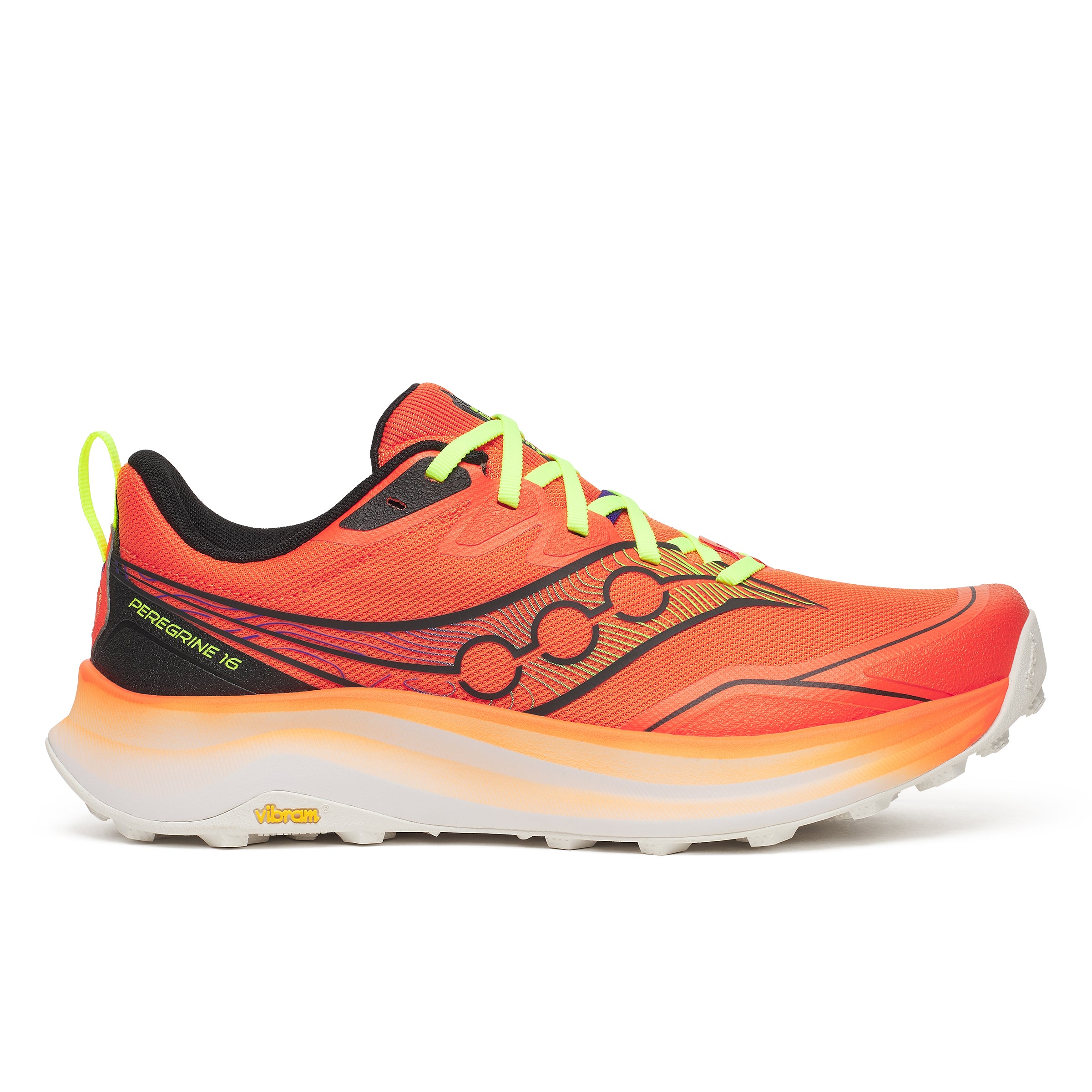 Saucony Peregrine 16 Mens Trail Running Shoes - Fire/Black
