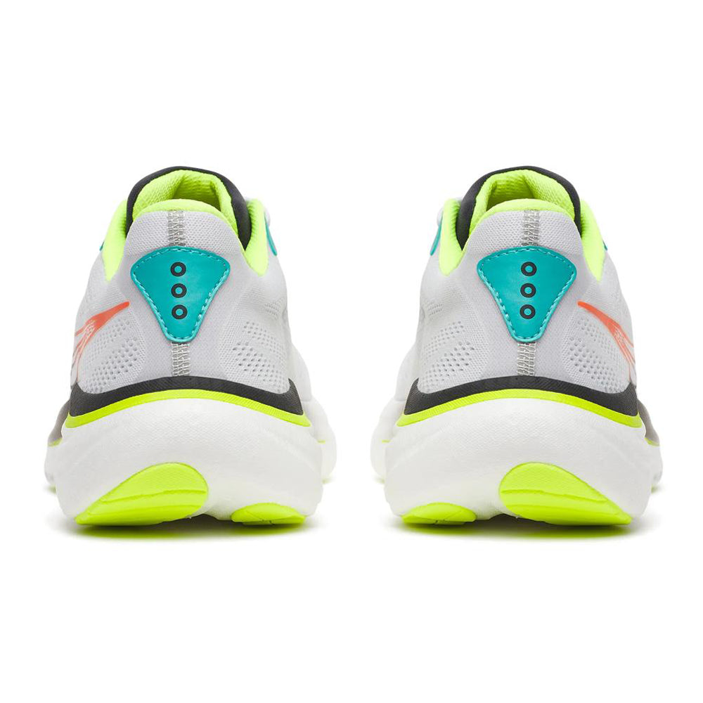 Saucony Ride 19 Mens Running Shoes - White/Citron