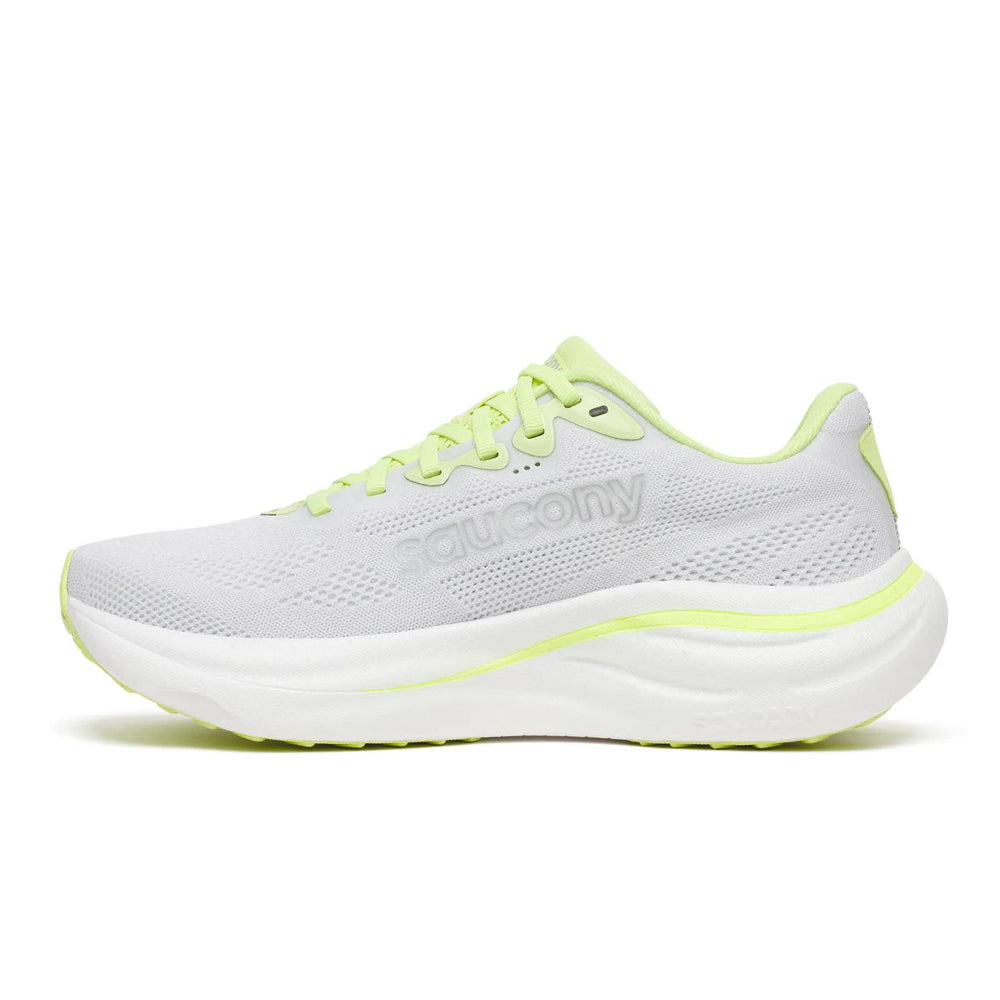 Saucony Ride 19 Womens Running Shoes - White/Tart