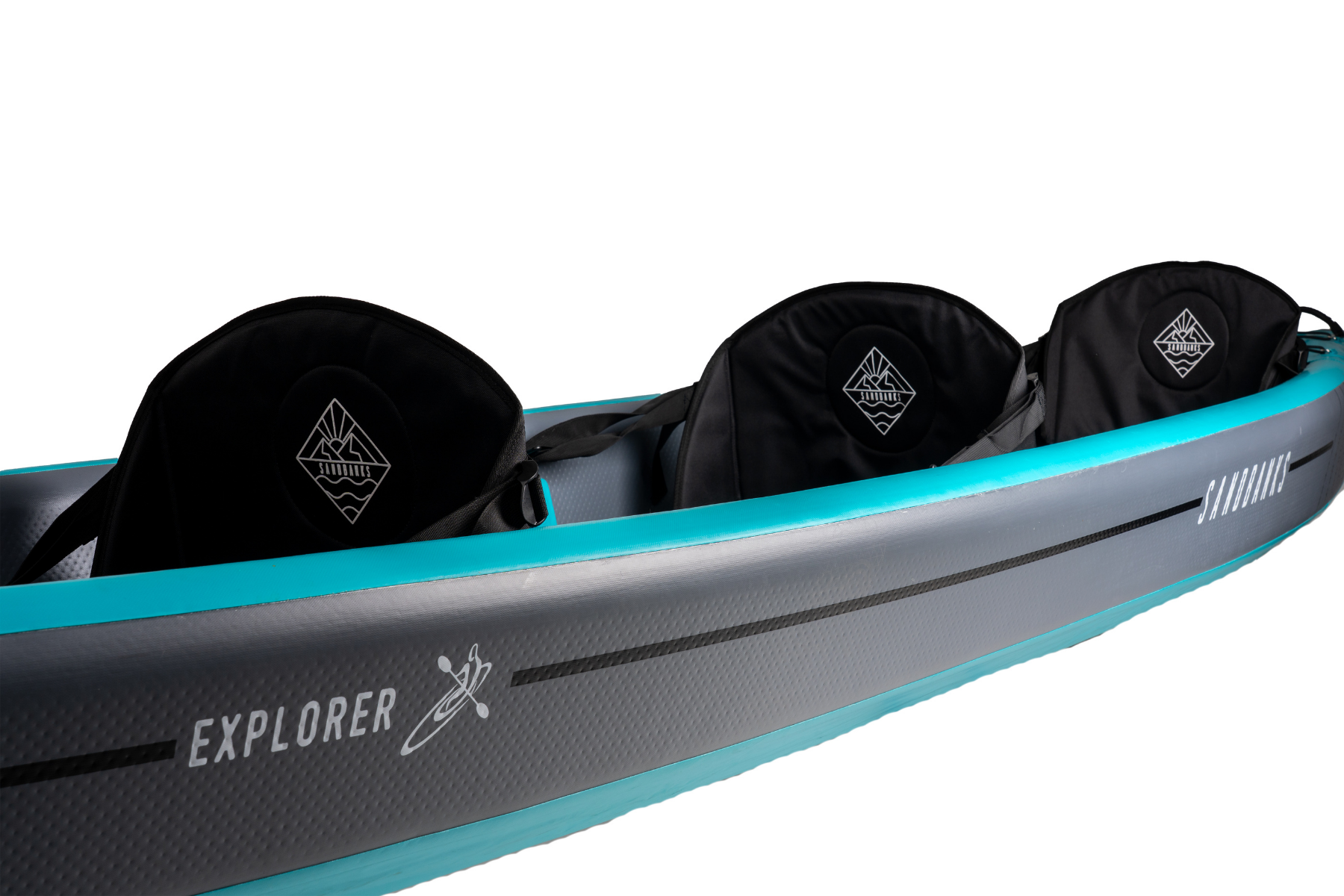 Sandbanks Style Explorer Triple Seater Inflatable Kayak - Turquoise