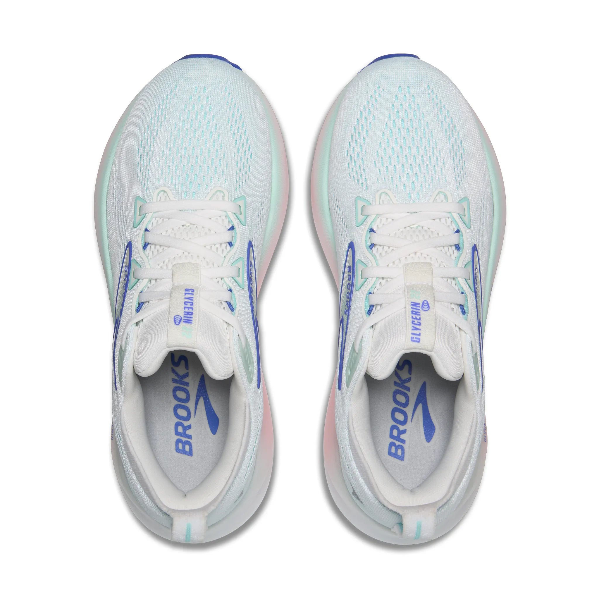 Brooks Glycerin 22 Womens Running Shoes - White/Blue