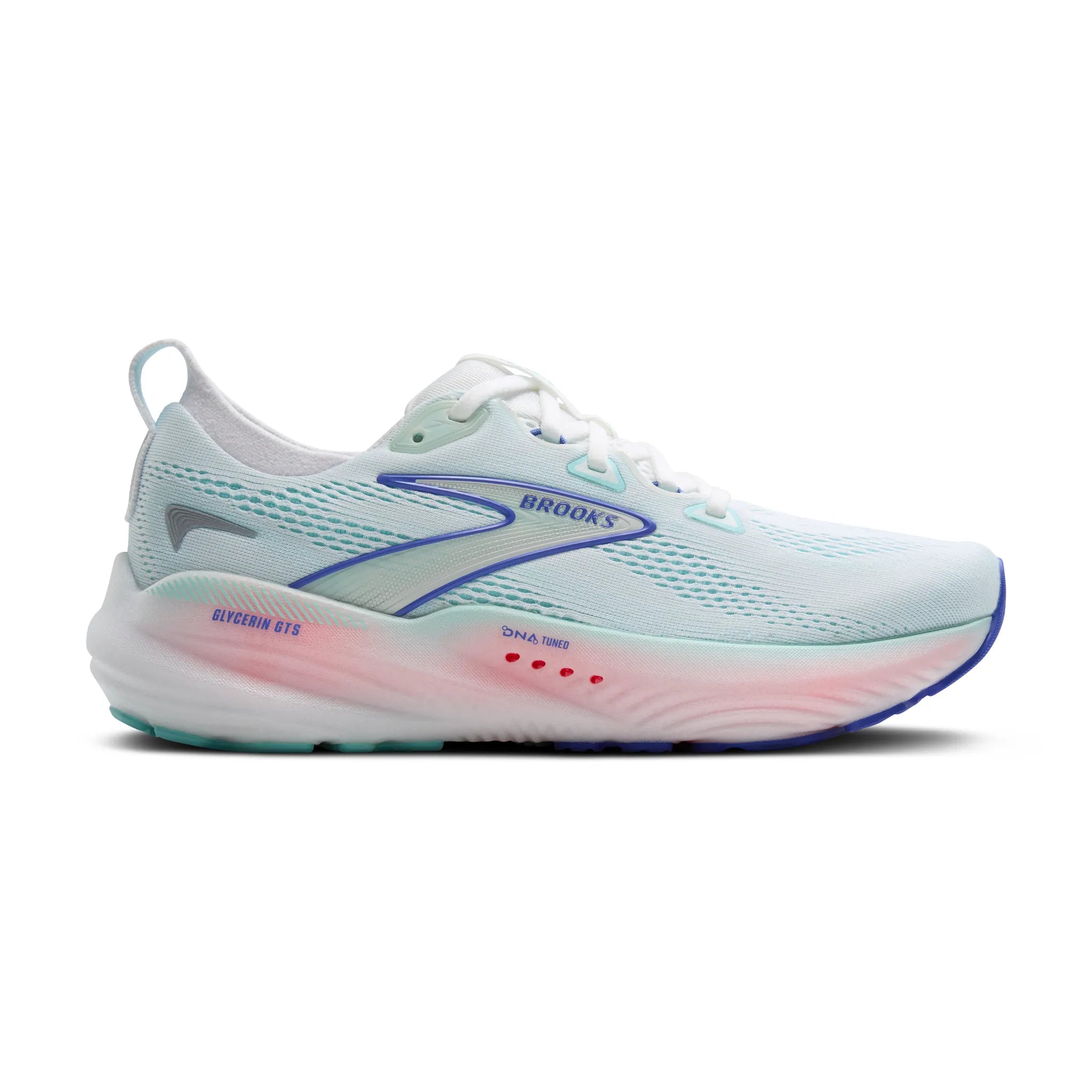 Brooks Glycerin GTS 22 Womens Running Shoes - White/Blue