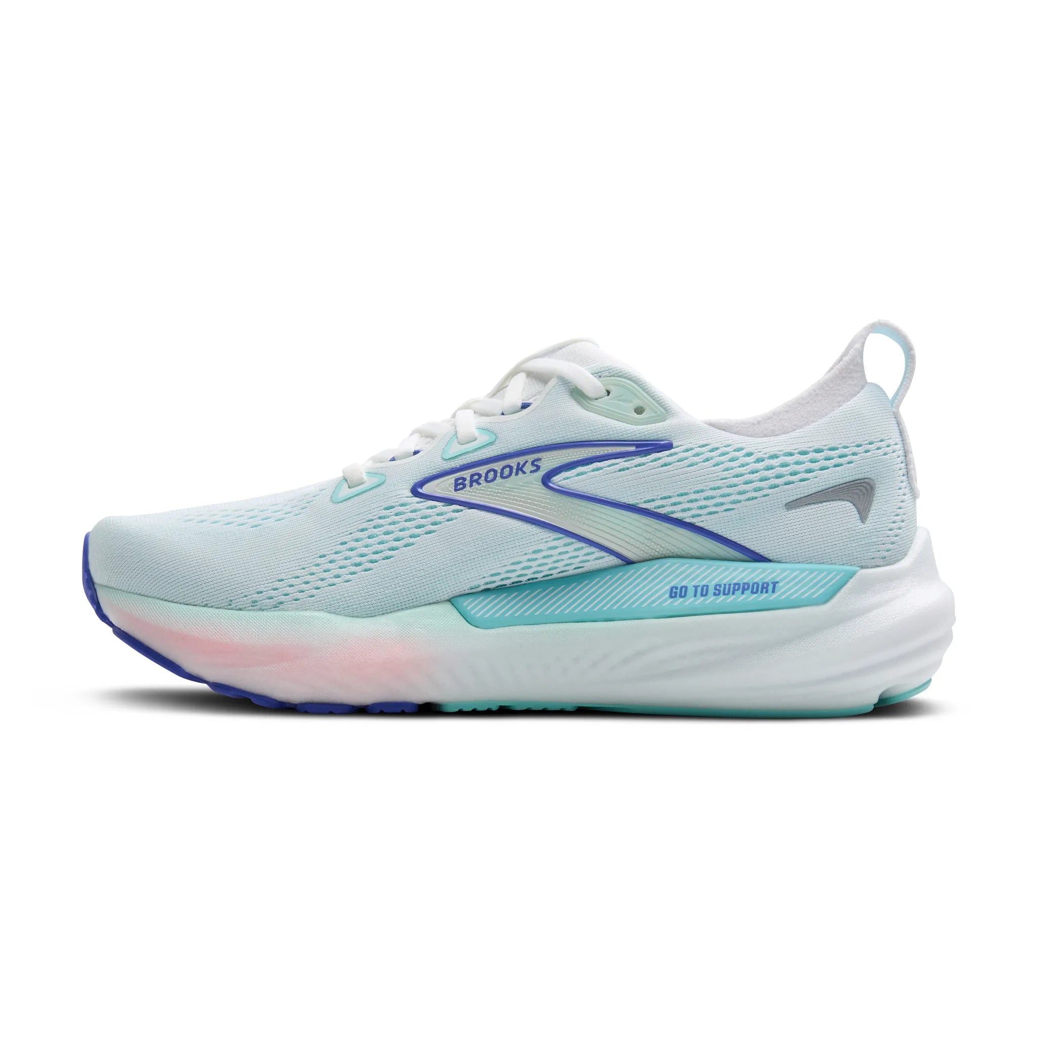 Brooks Glycerin GTS 22 Womens Running Shoes - White/Blue