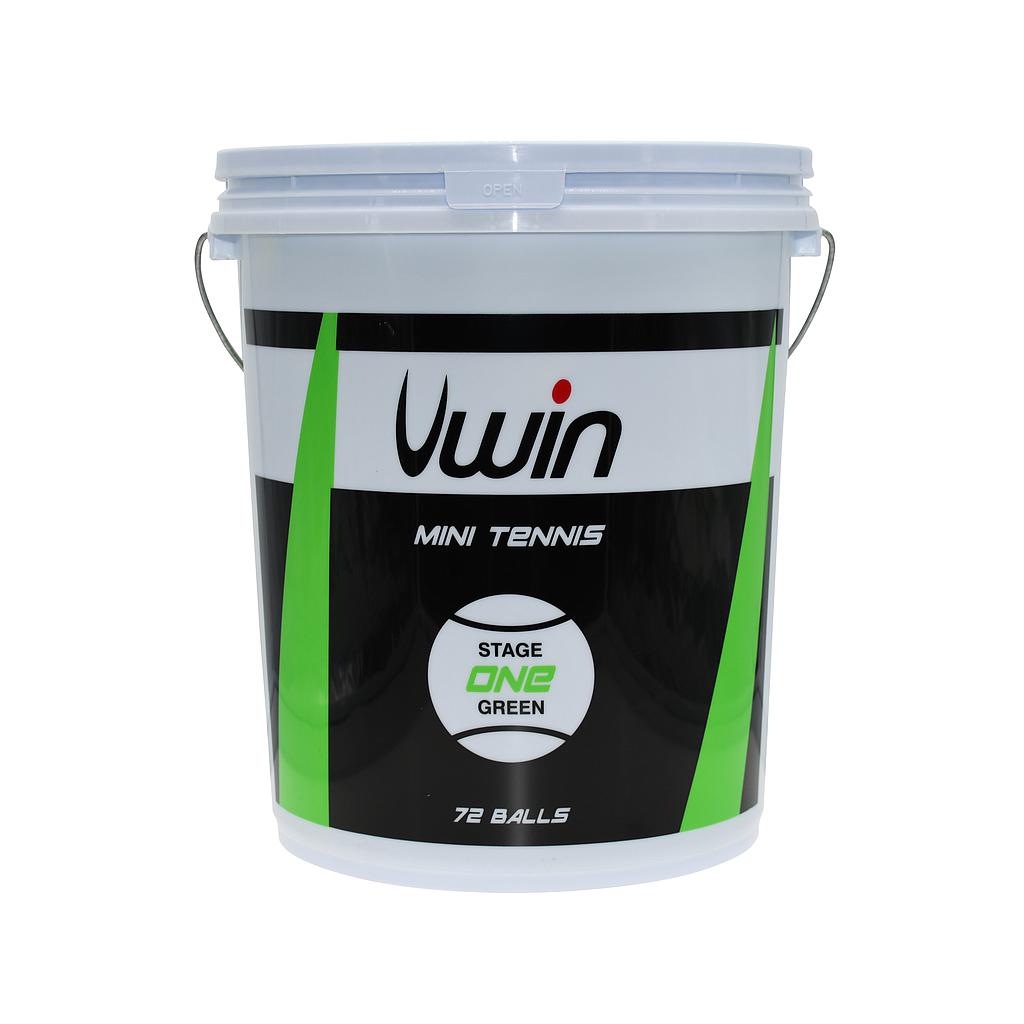 Uwin Stage 1 Green Tennis Balls - Bucket of 72 Balls