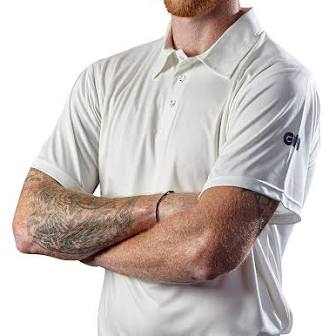 Gunn &amp; Moore Premier Adults Short Sleeve Cricket Shirt - Cream