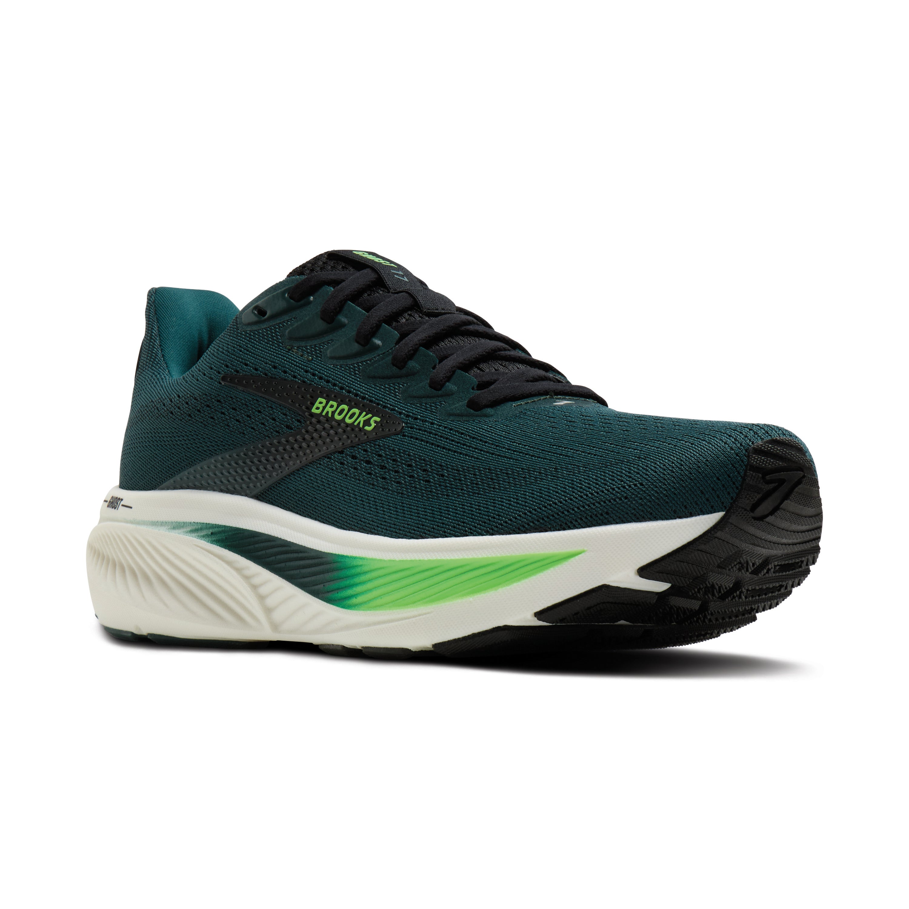 Brooks Ghost 17 Mens Running Shoes - Atlantic Deep/Black/Green