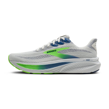Brooks Ghost 17 Mens Running Shoes - Oyster/Beacon Blue/Gecko