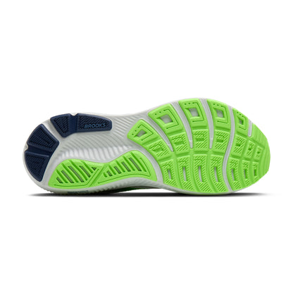 Brooks Ghost 17 Mens Running Shoes - Oyster/Beacon Blue/Gecko