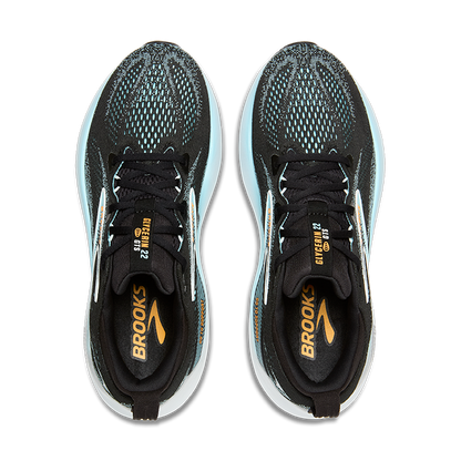 Brooks Glycerin GTS 22 Mens Running Shoe - Black/White/Blue