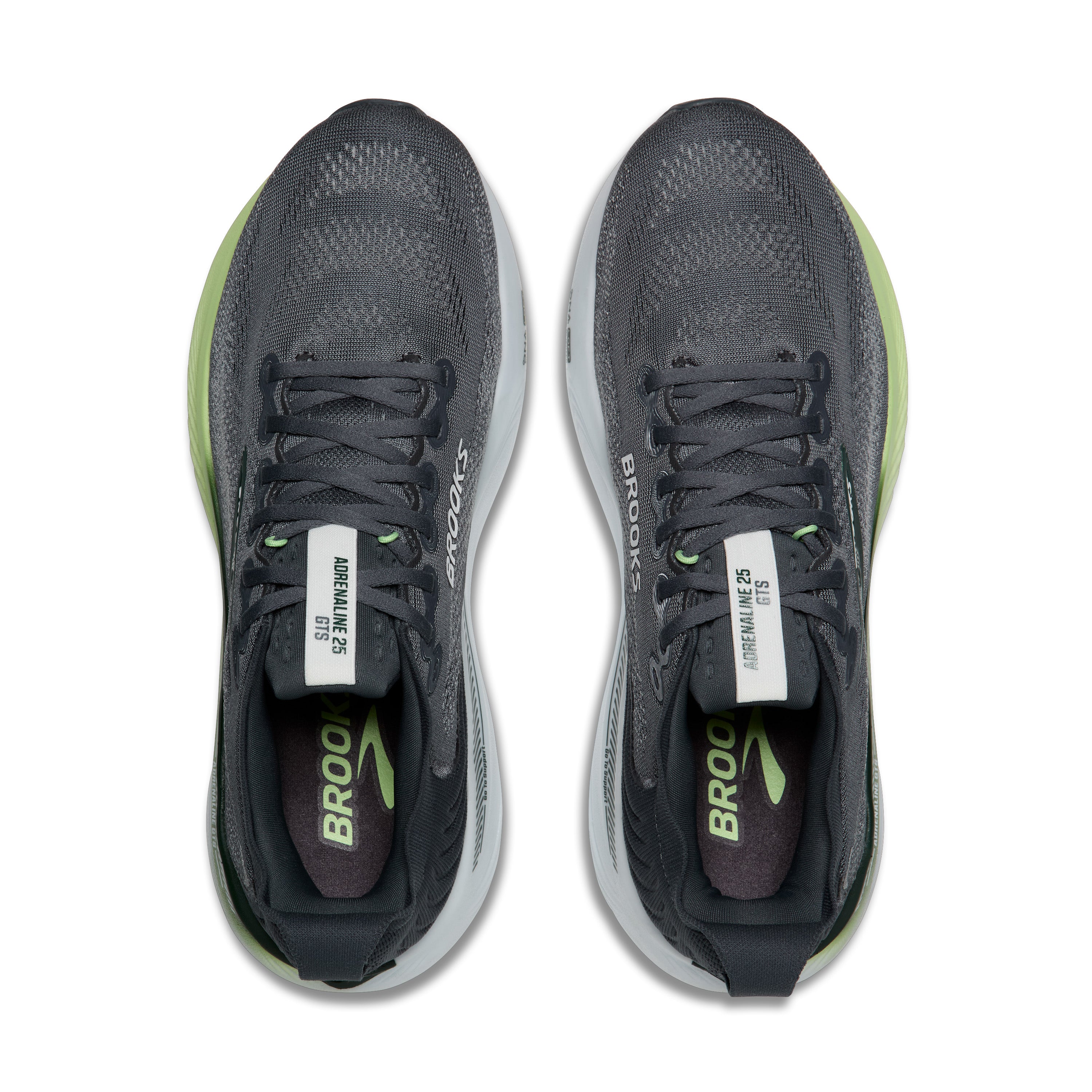 Brooks Adrenaline GTS 25 Mens Running Shoes - Grey/Paradise Green/Spruce