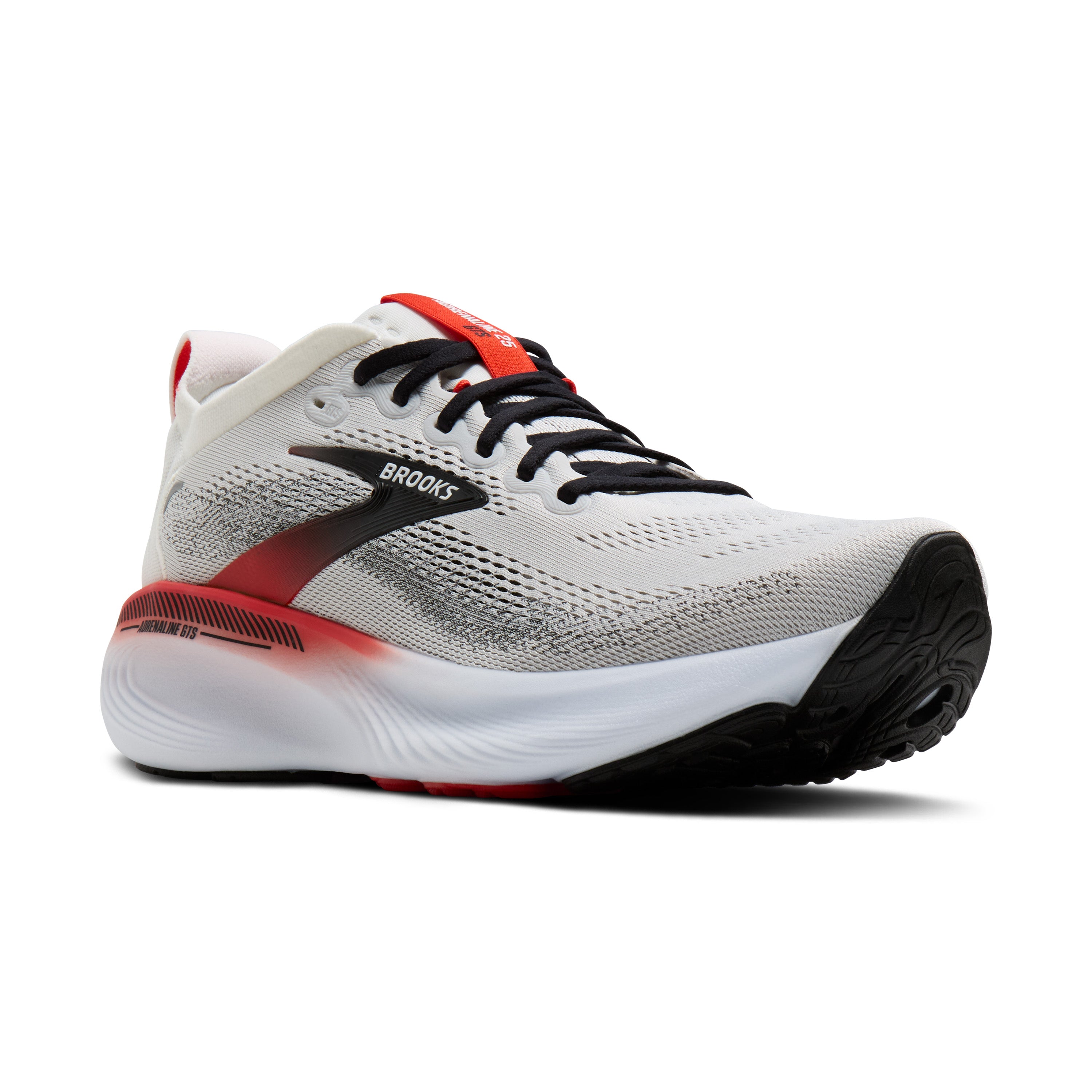 Brooks Adrenaline GTS 25 Mens Running Shoes - White/Black/Red