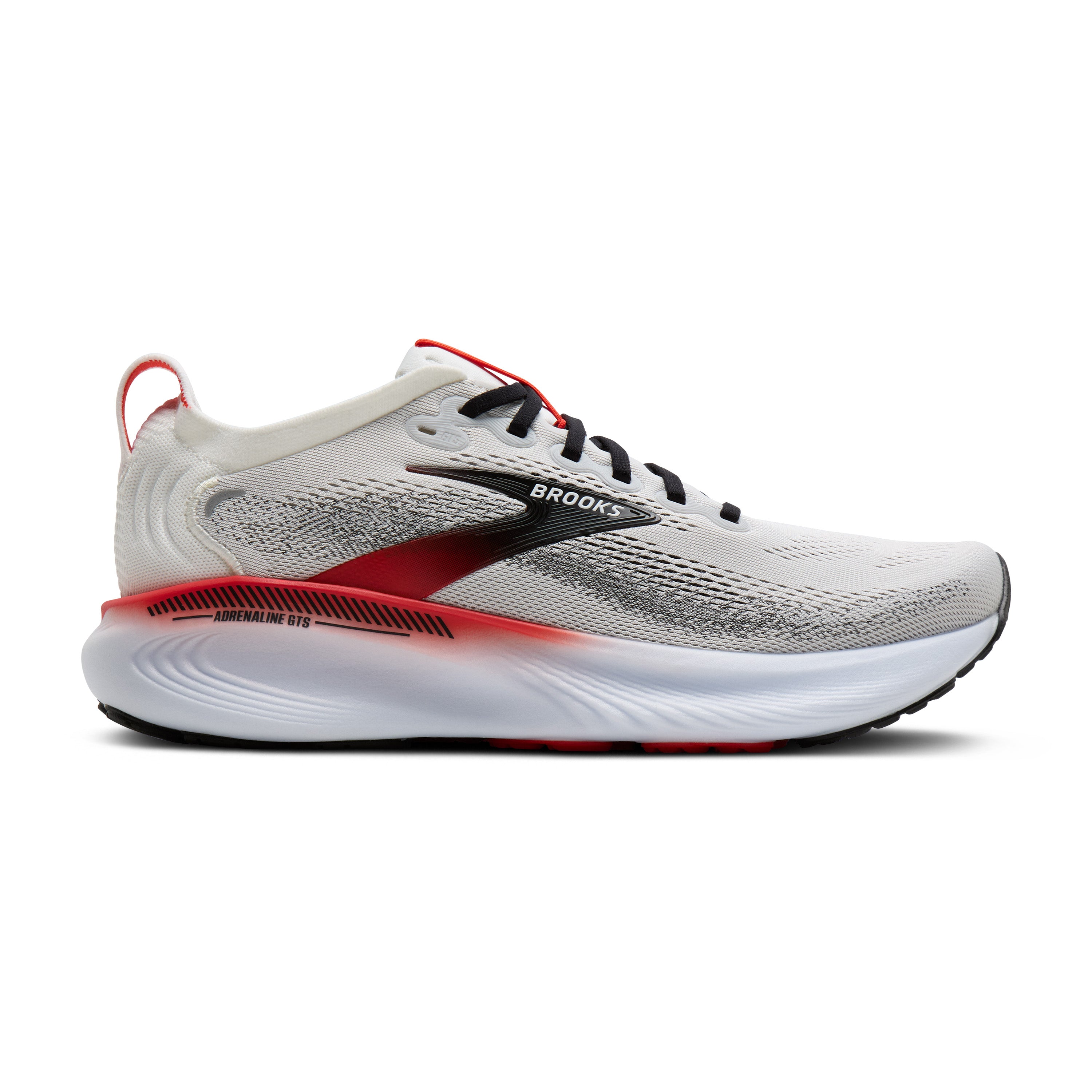 Brooks Adrenaline GTS 25 Mens Running Shoes - White/Black/Red