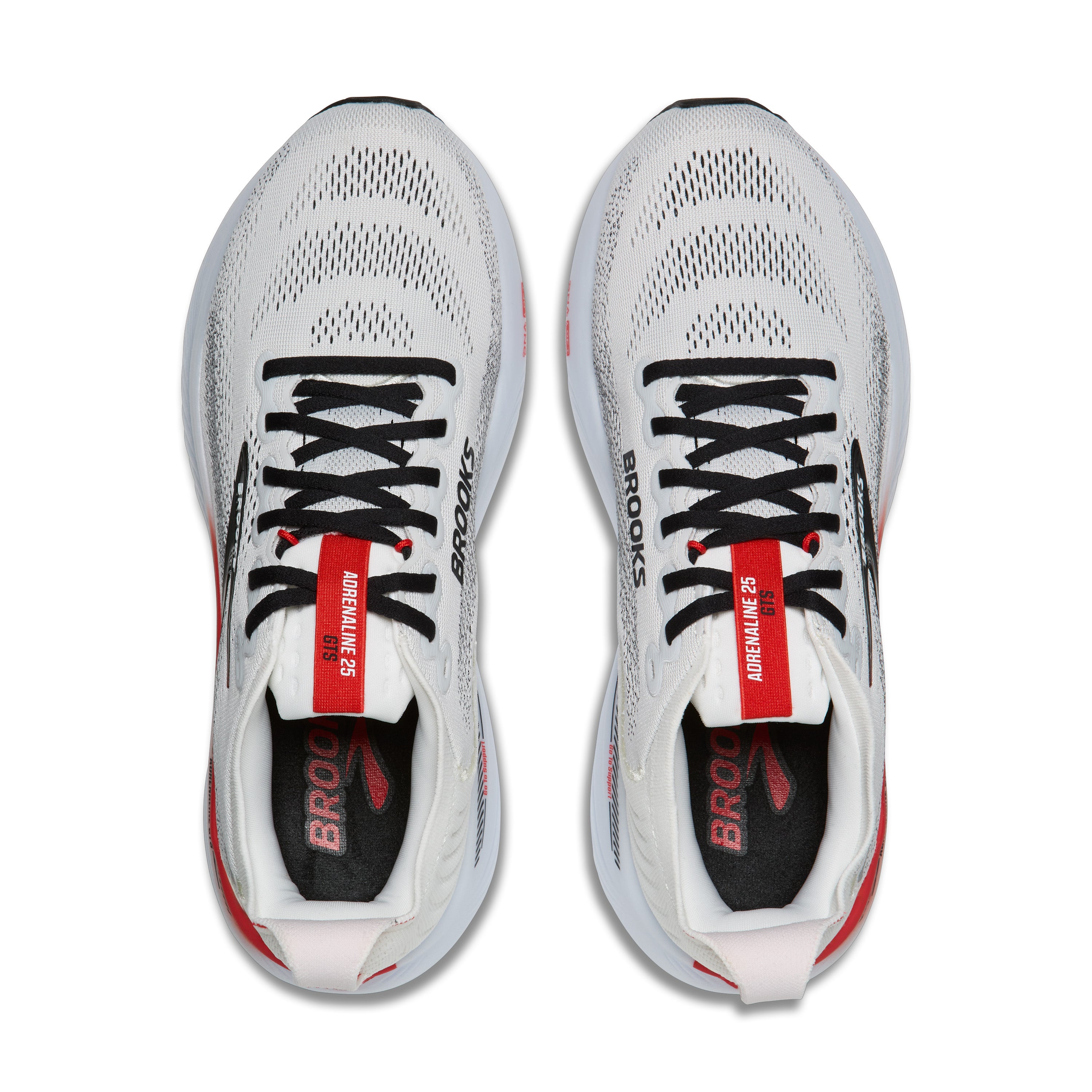 Brooks Adrenaline GTS 25 Mens Running Shoes - White/Black/Red