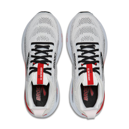 Brooks Adrenaline GTS 25 Mens Running Shoes - White/Black/Red