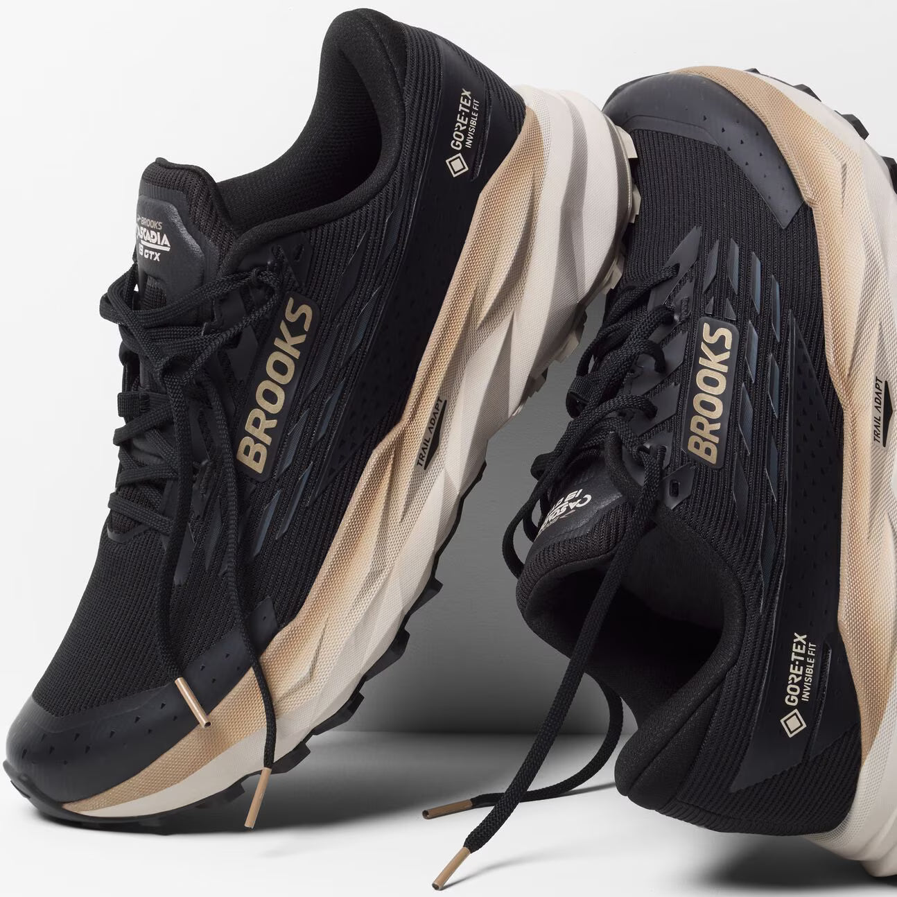 Brooks Cascadia 19 GTX Mens Trail Running Shoes - Black/Ebony/Chateau Grey