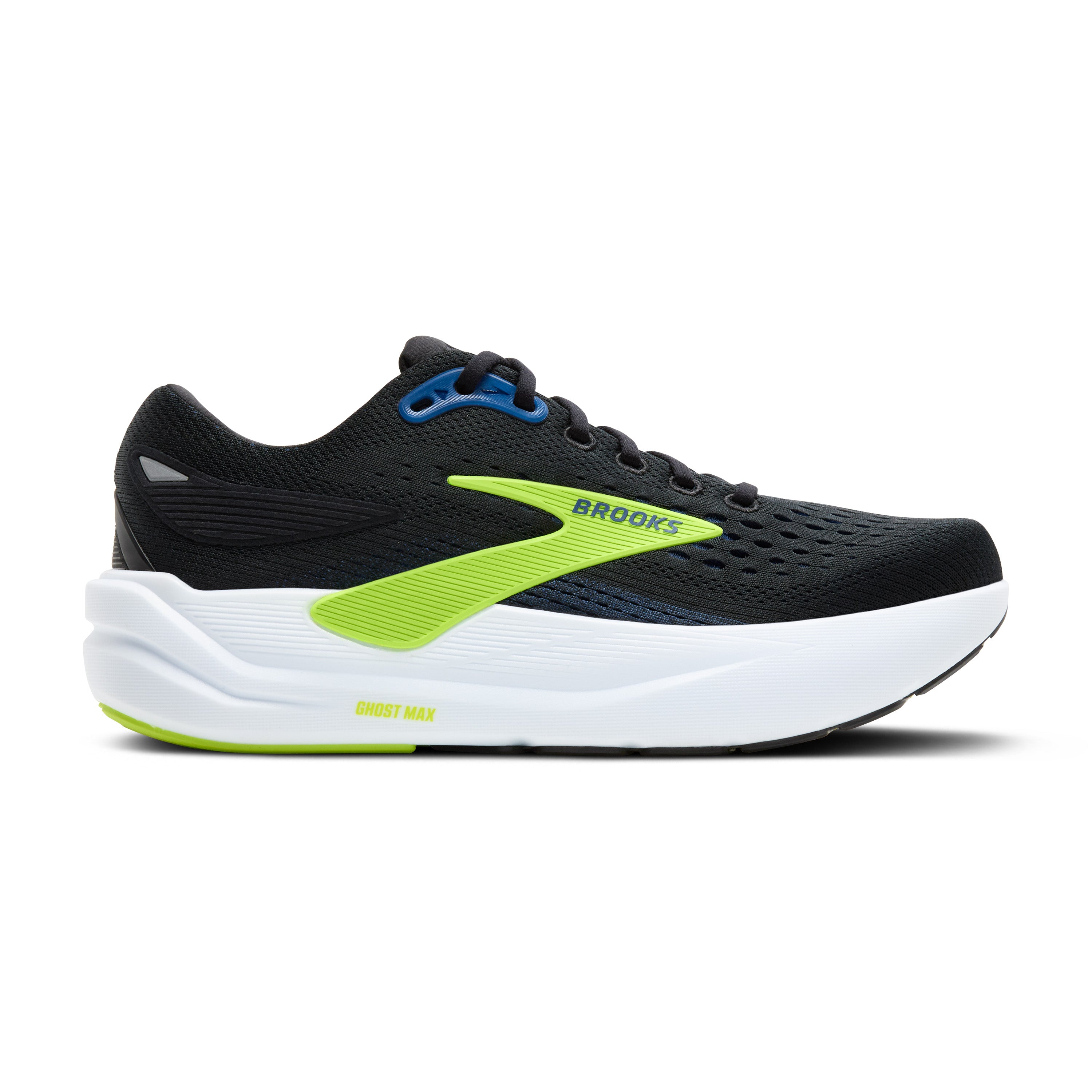 Brooks Ghost Max 3 Mens Running Shoes - Black/Navy/Acid Lime