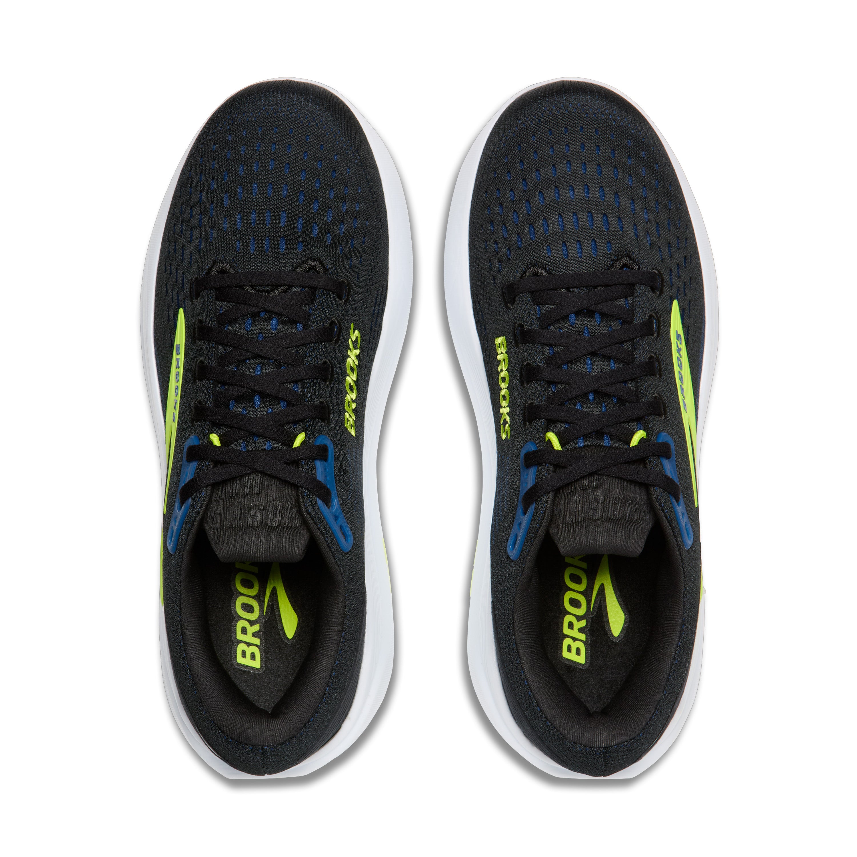Brooks Ghost Max 3 Mens Running Shoes - Black/Navy/Acid Lime
