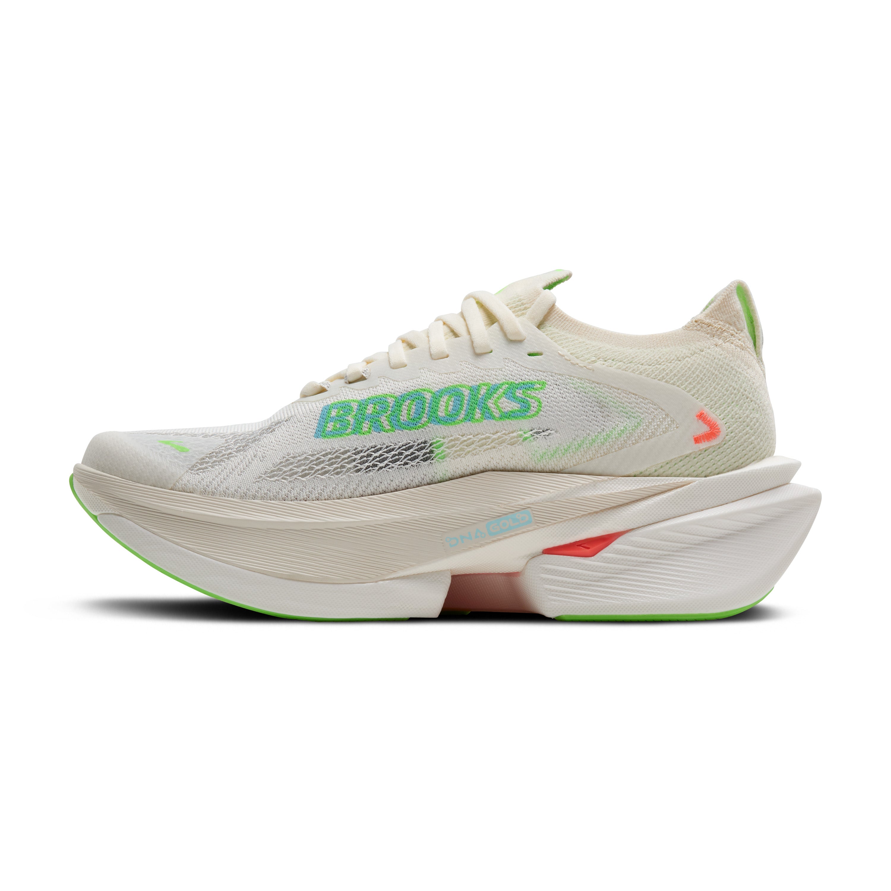 Brooks Hyperion Max 3 Mens Running Shoes - Coconut/Green Gecko/Pink Clay