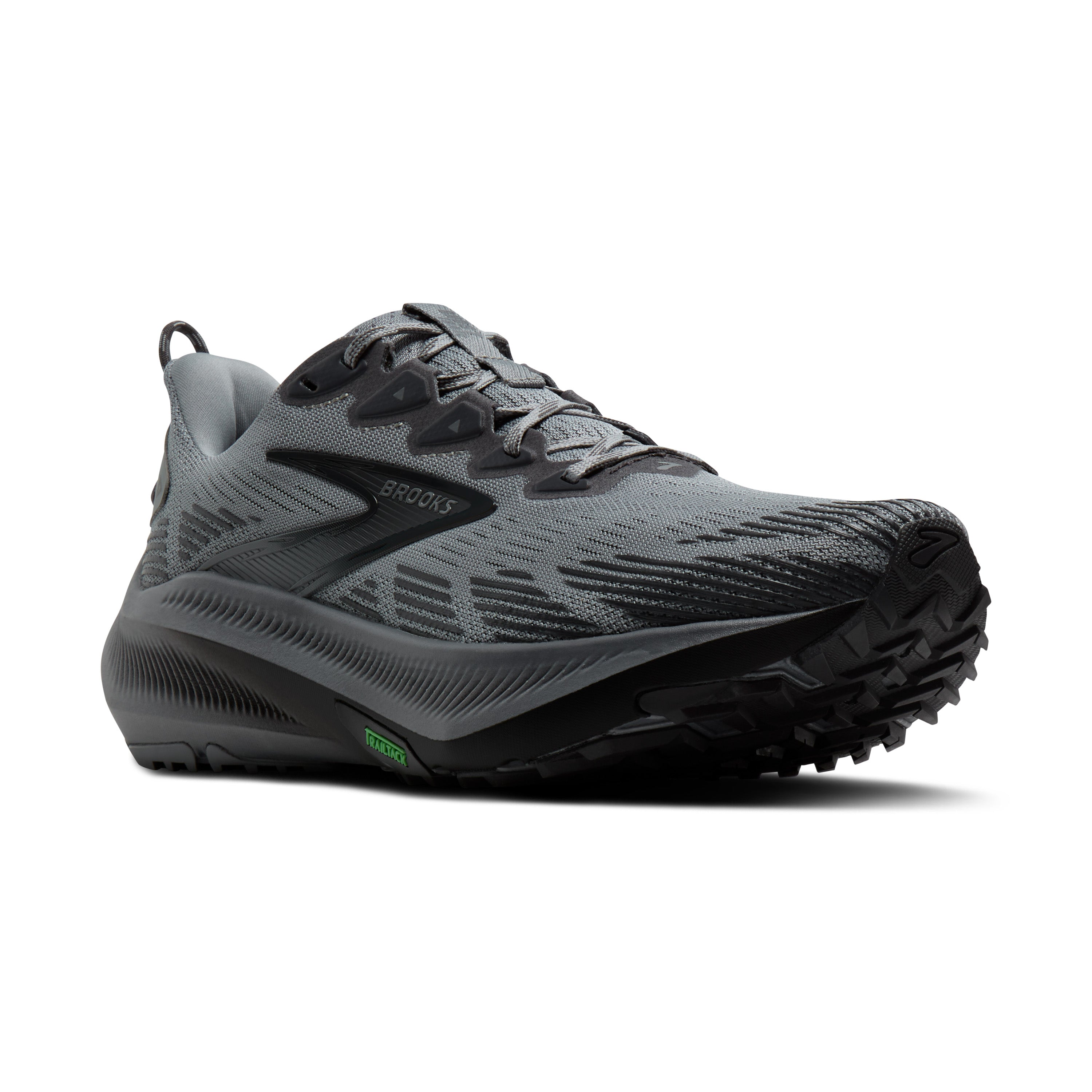 Brooks Ghost Trail Mens Running Shoes - Grey/Grey/Blackened Pearl