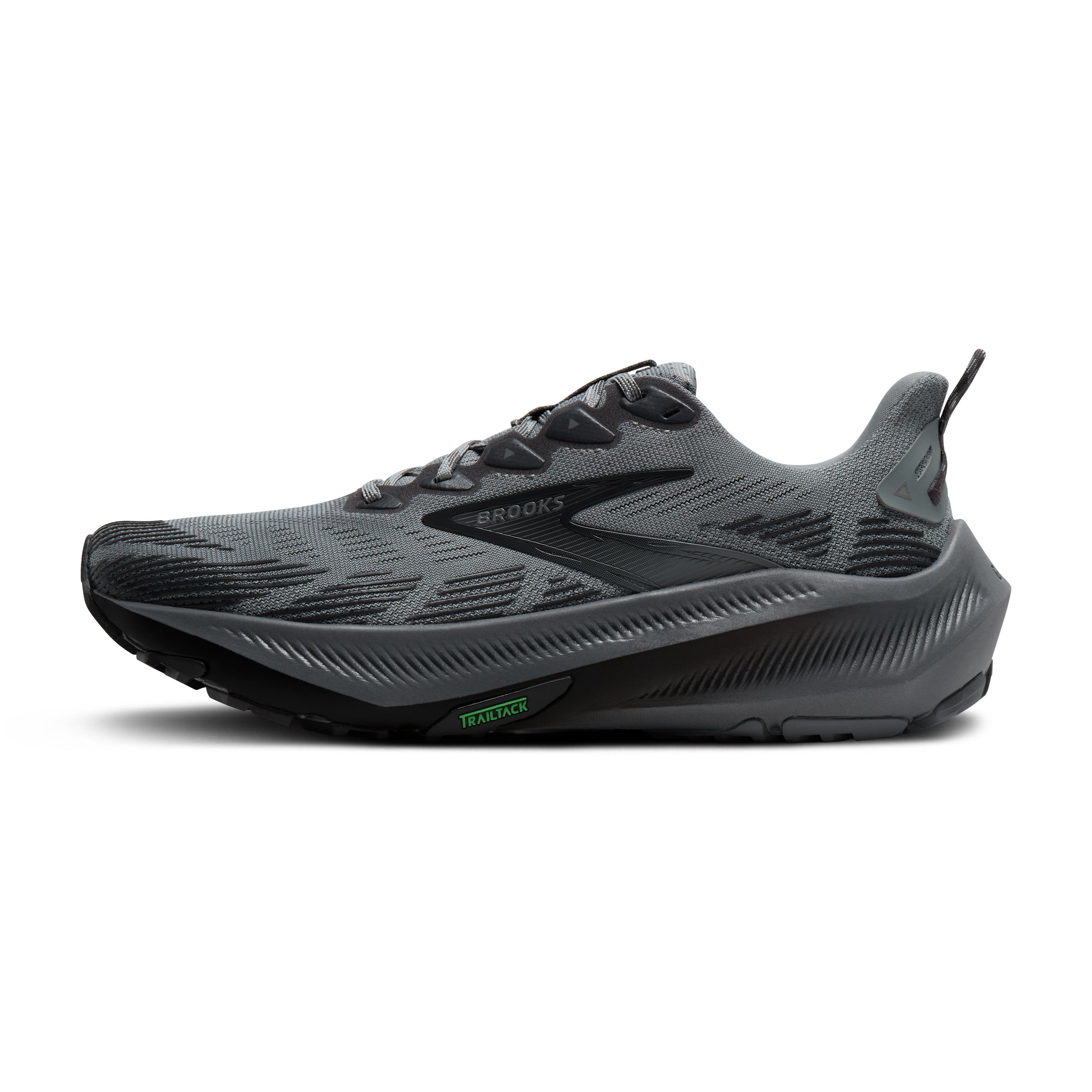 Brooks Ghost Trail Mens Running Shoes - Grey/Grey/Blackened Pearl