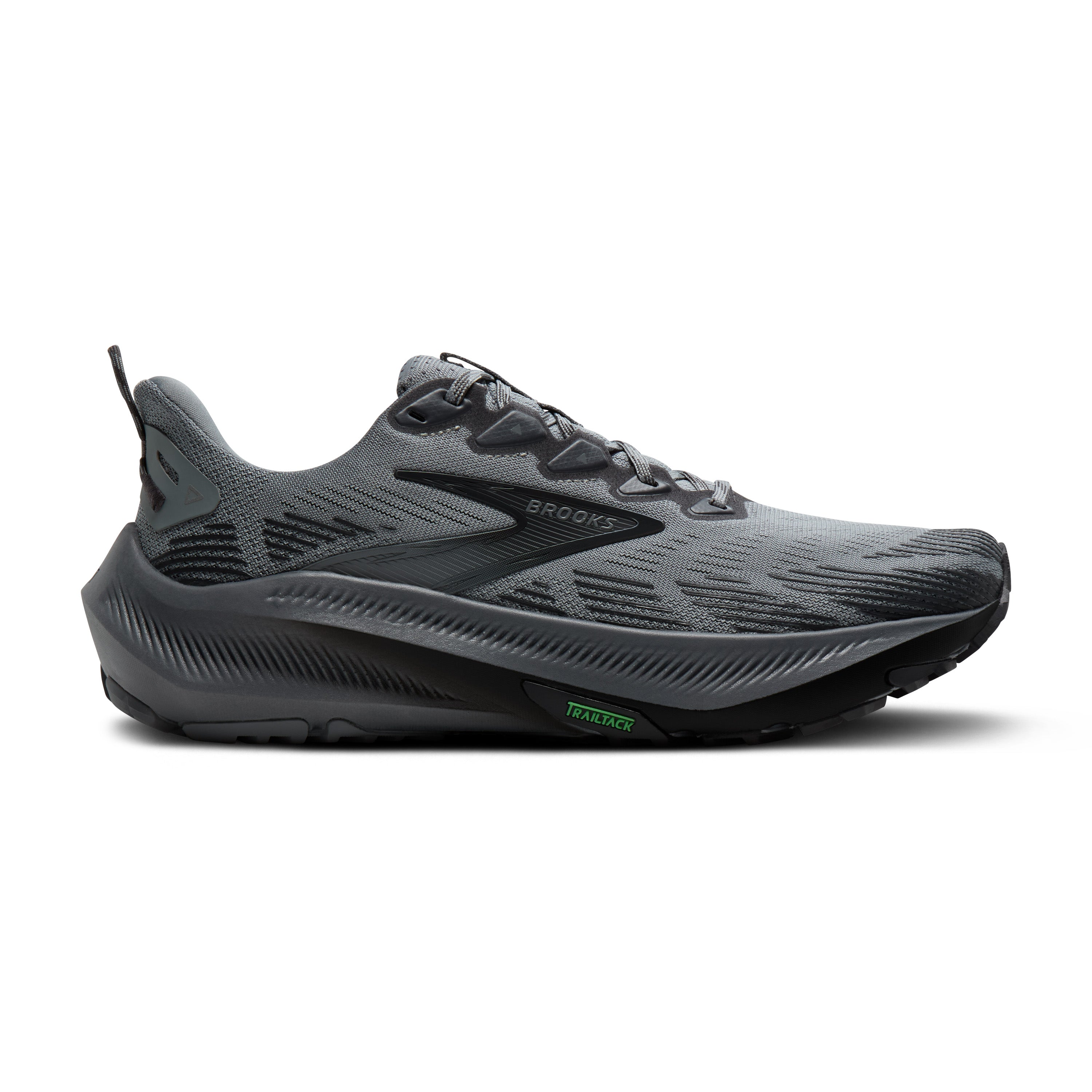 Brooks Ghost Trail Mens Running Shoes - Grey/Grey/Blackened Pearl