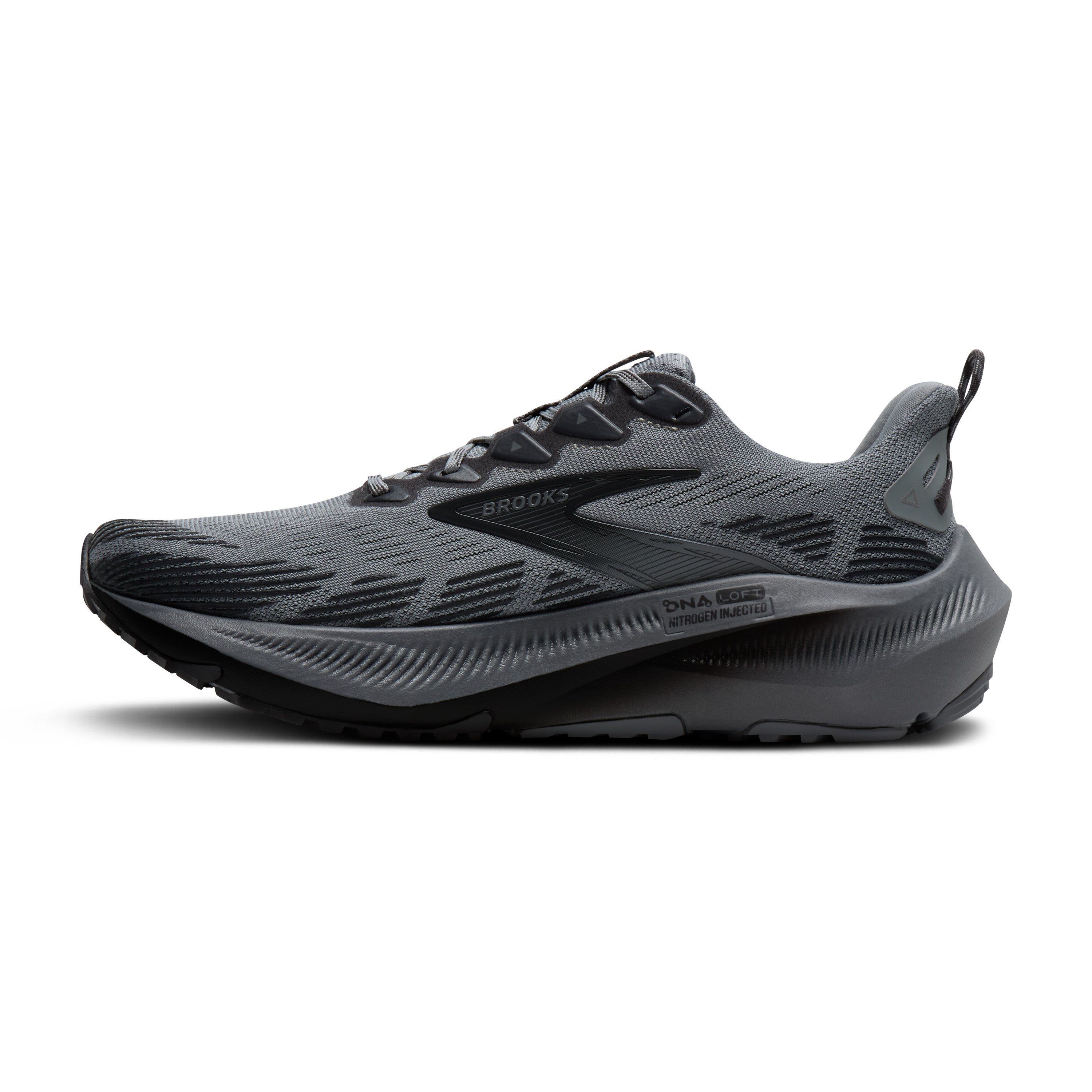 Brooks Ghost Trail Mens Running Shoes - Grey/Grey/Blackened Pearl
