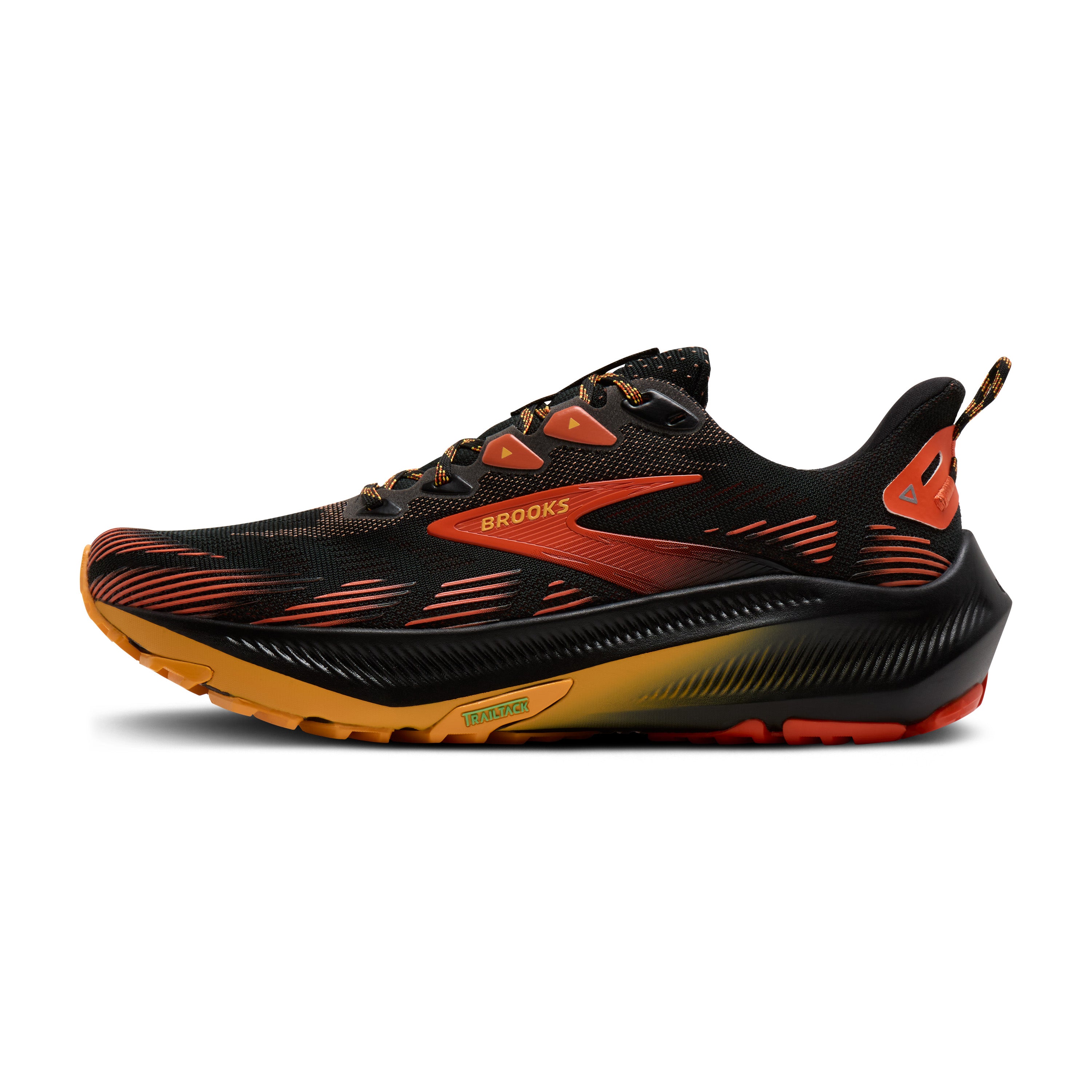 Brooks Ghost Trail Mens Running Shoes - Black/Red/Orange