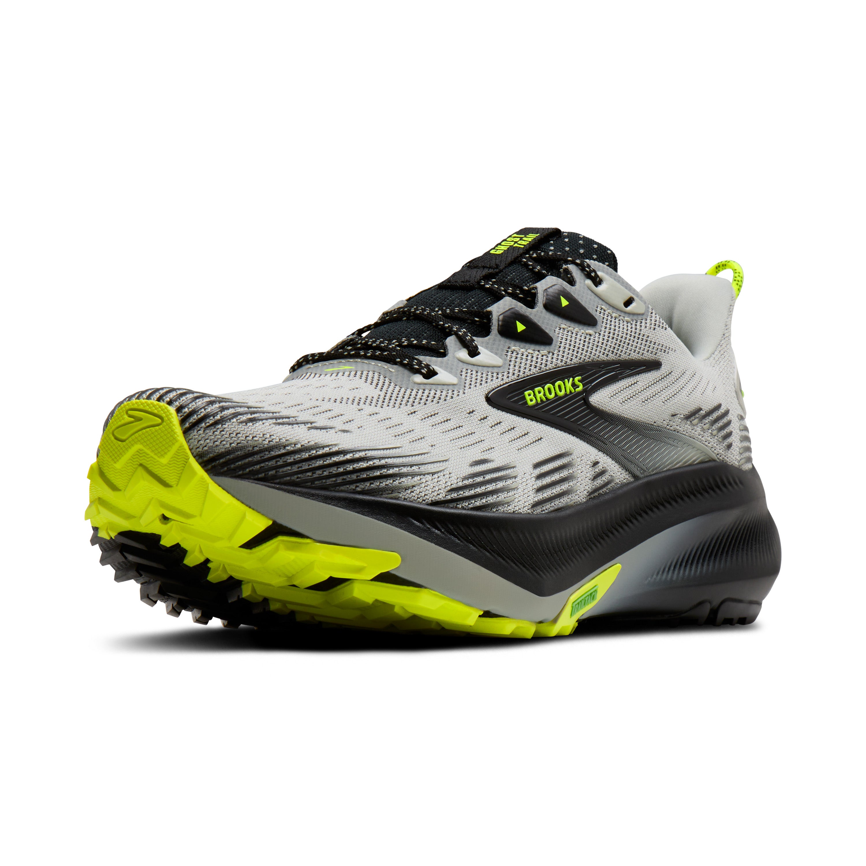 Brooks Ghost Trail Mens Running Shoes - Grey/Black/Nightlife
