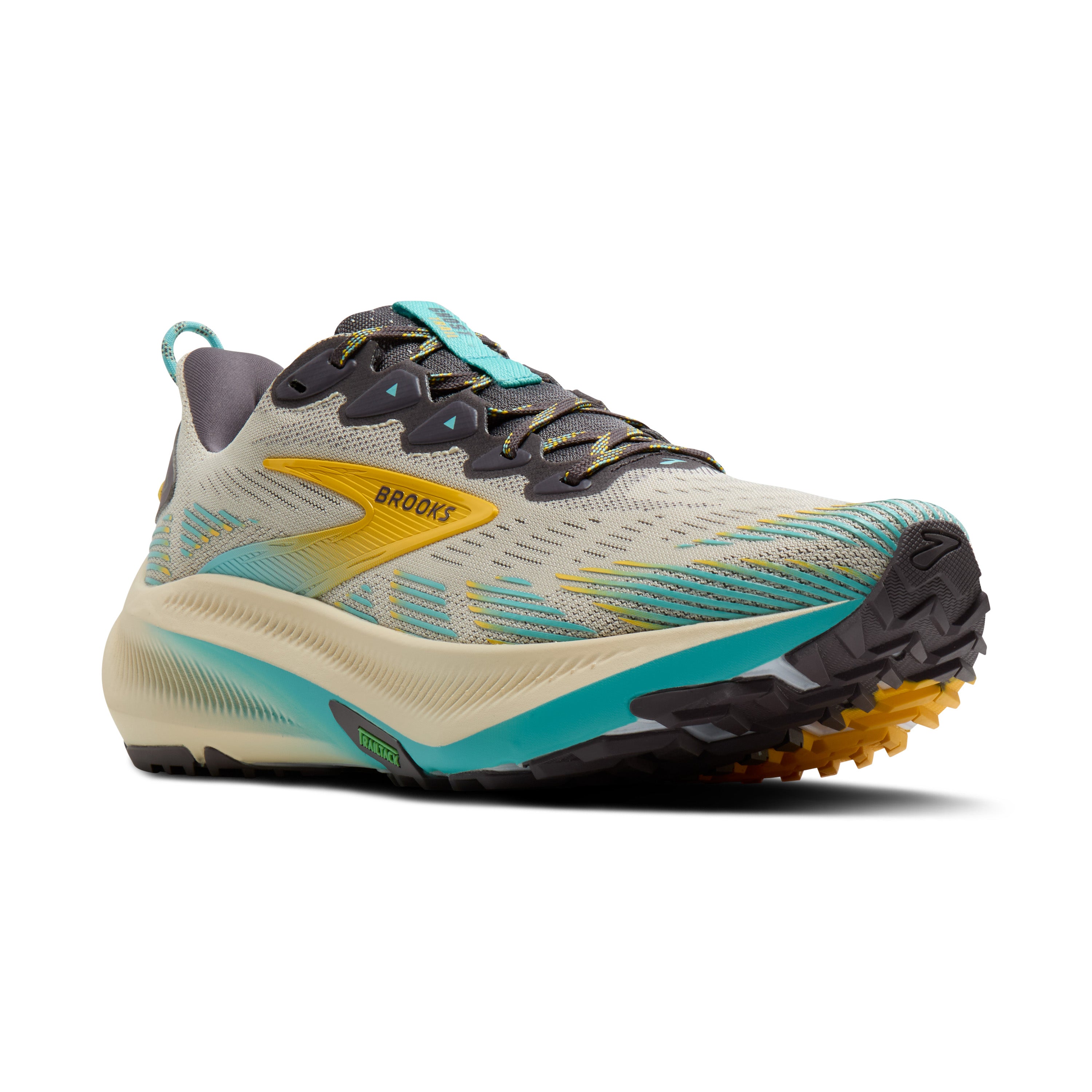 Brooks Ghost Trail Mens Running Shoes - Bleached Sand/Rabbit/Bluefish