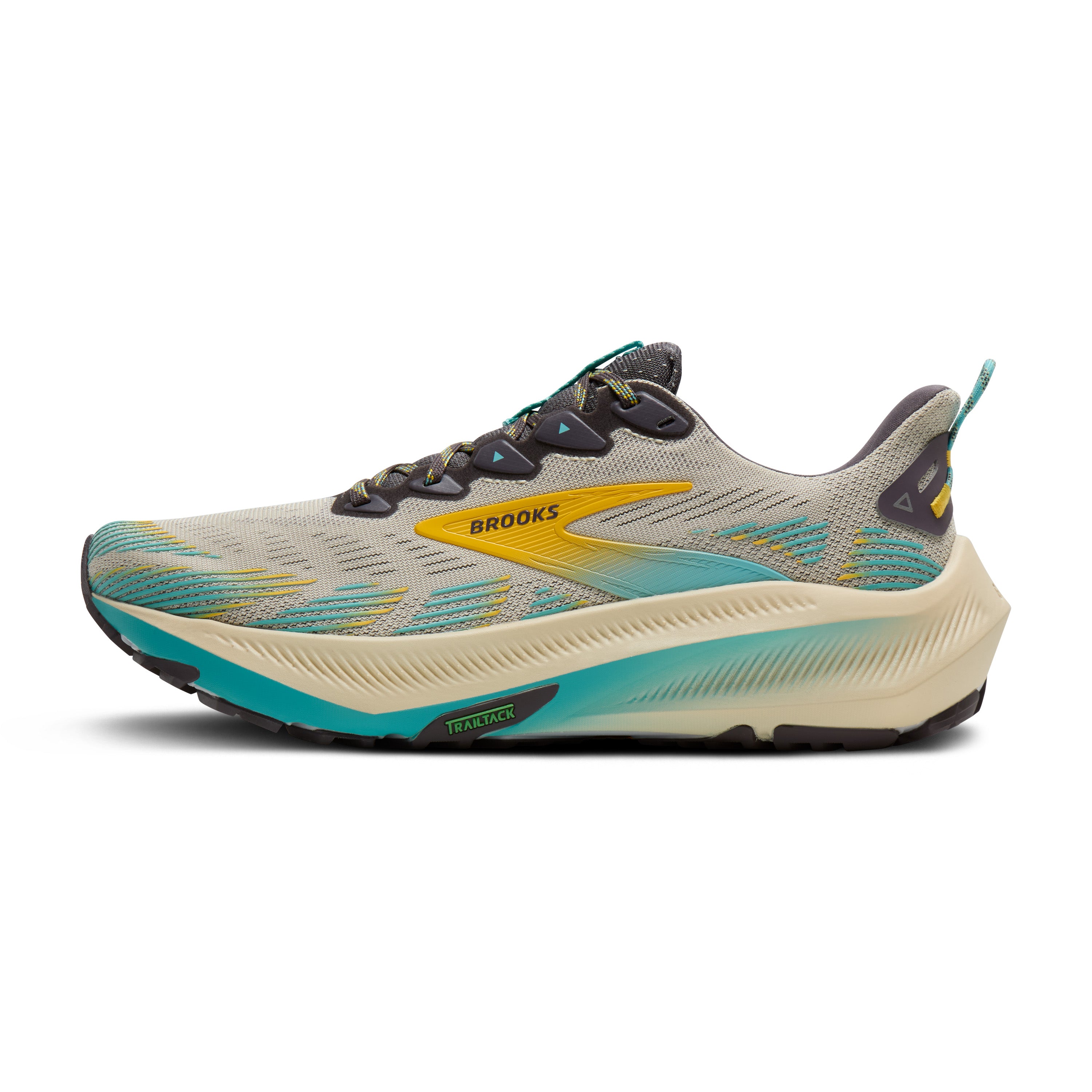 Brooks Ghost Trail Mens Running Shoes - Bleached Sand/Rabbit/Bluefish