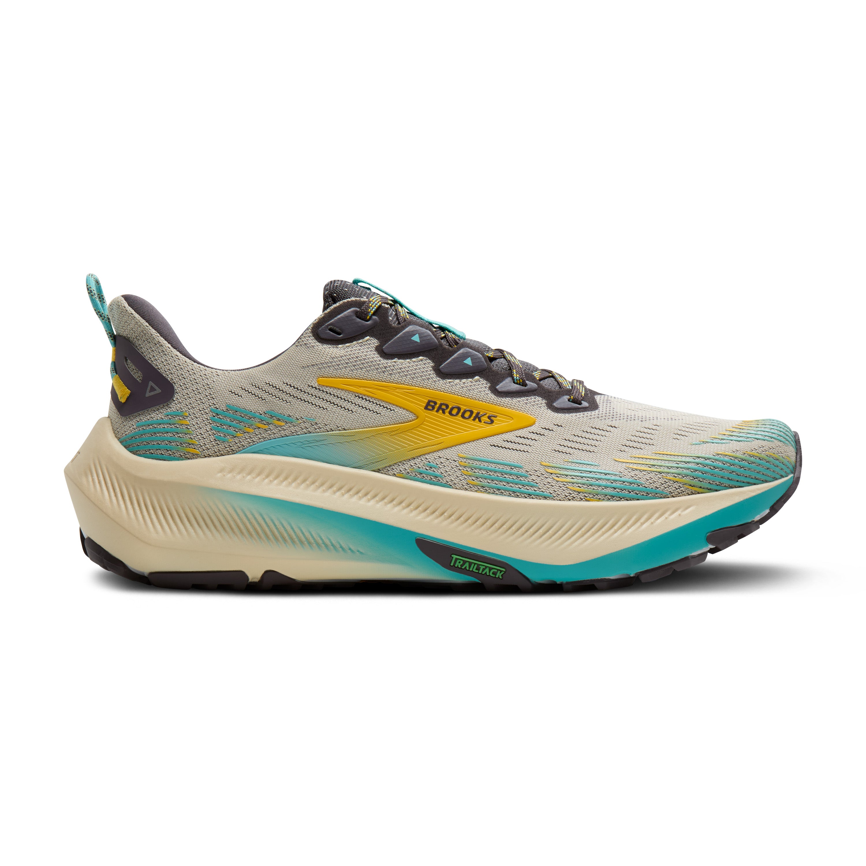 Brooks Ghost Trail Mens Running Shoes - Bleached Sand/Rabbit/Bluefish